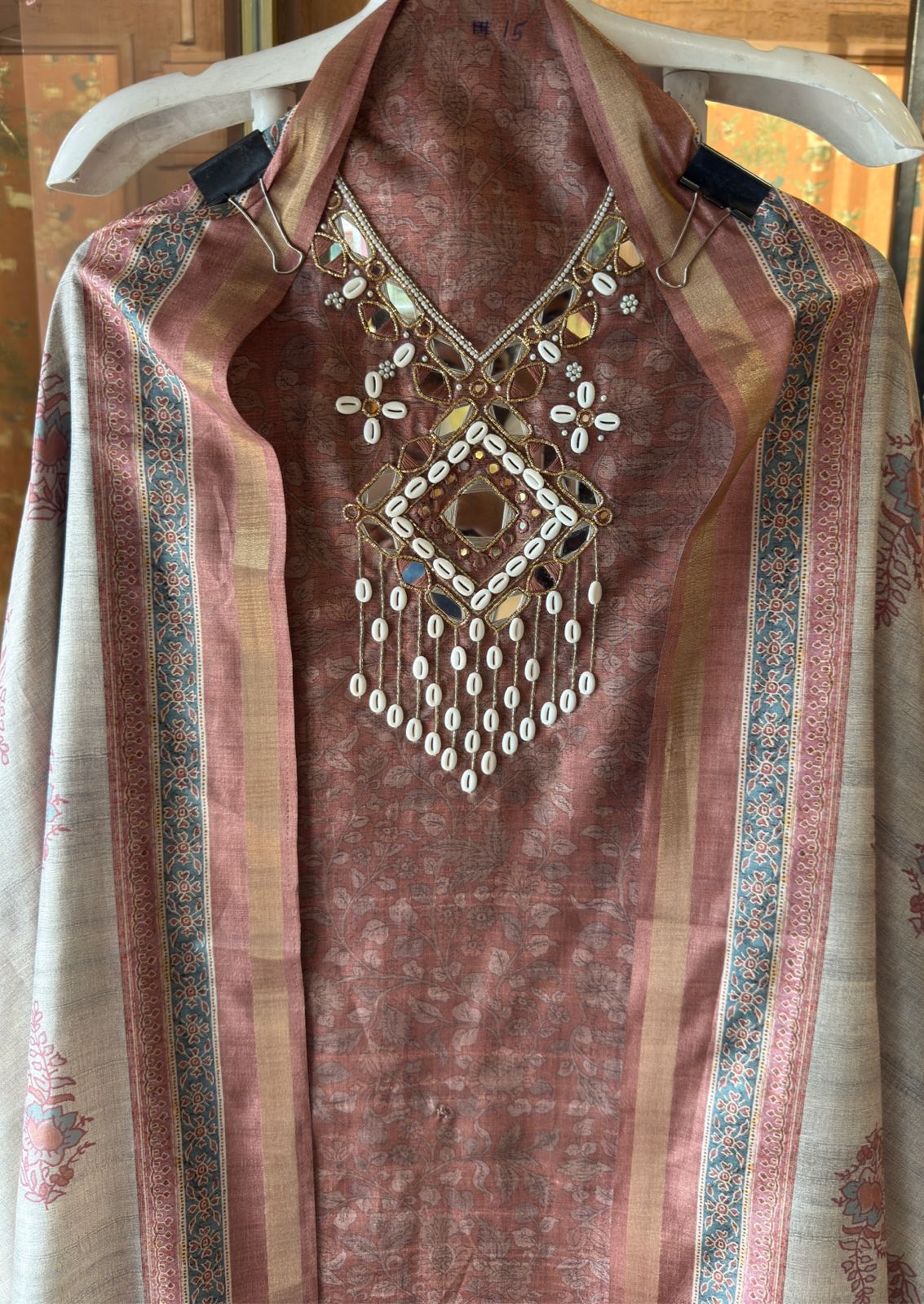 Pure Silk jacquard Unstitched Suit