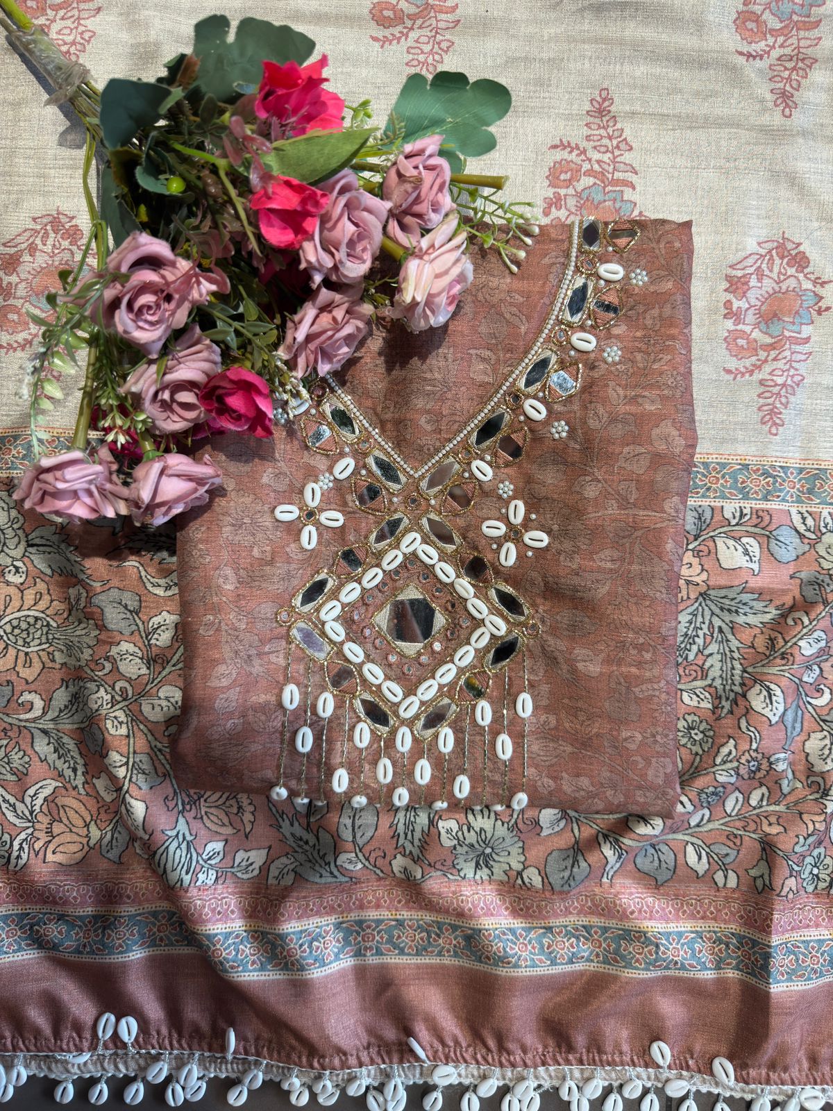 Pure Silk jacquard Unstitched Suit