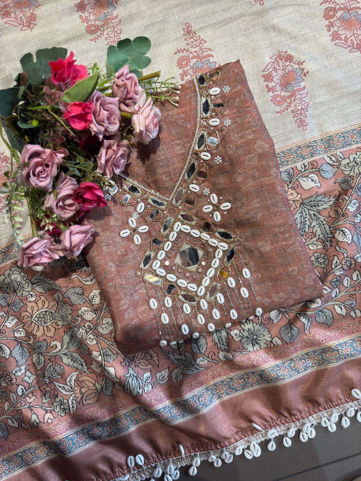 Pure Silk jacquard Unstitched Suit