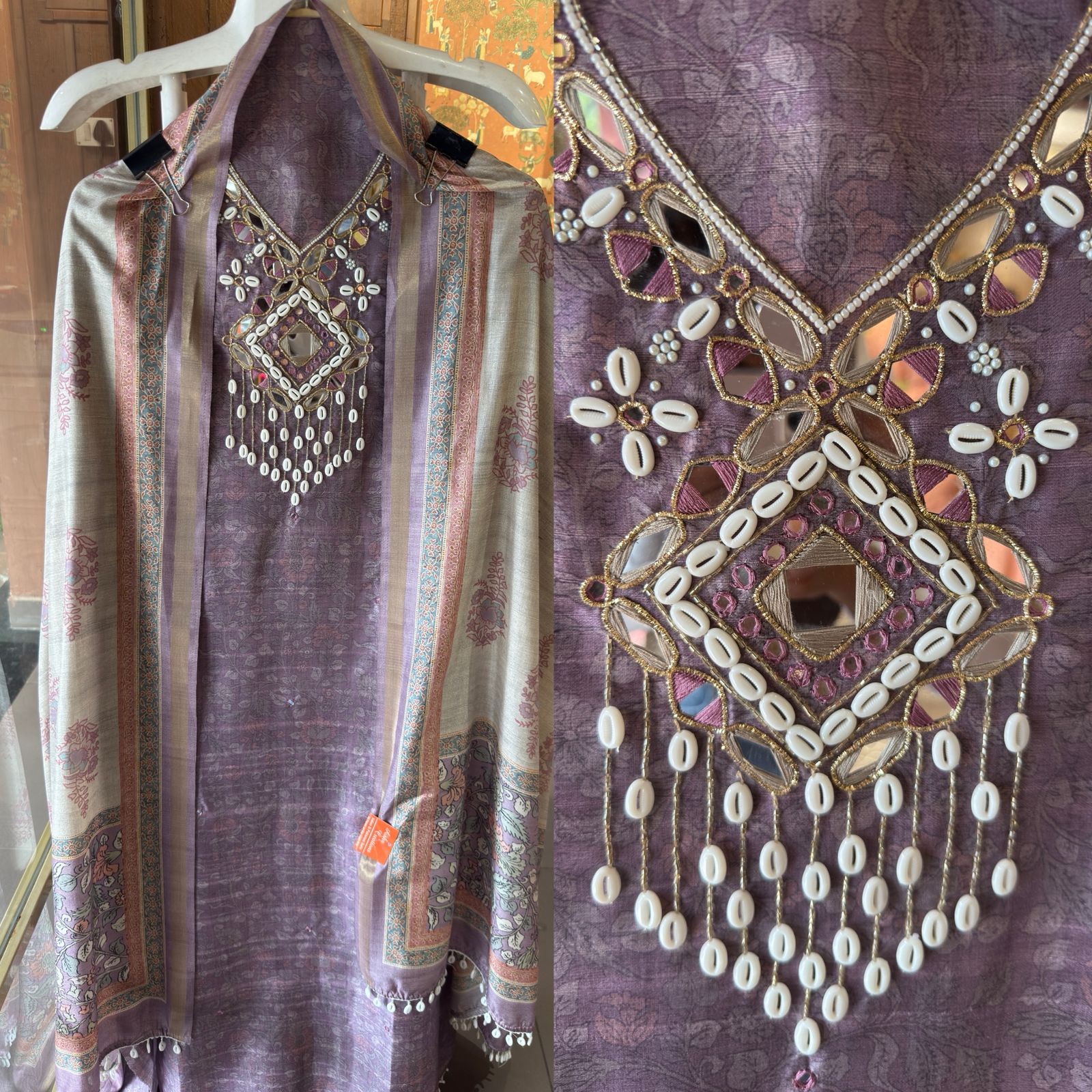 Pure Silk jacquard Unstitched Suit