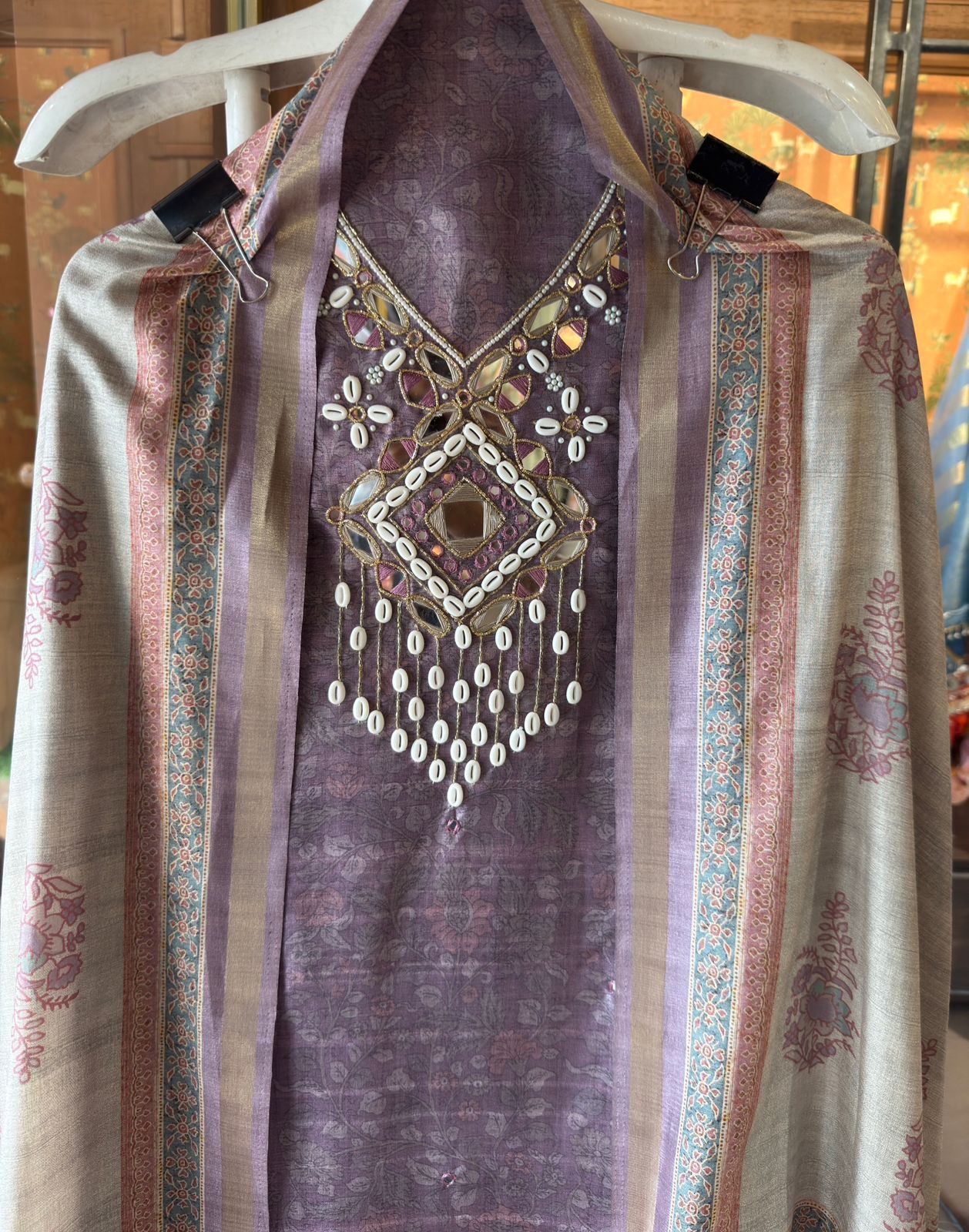 Pure Silk jacquard Unstitched Suit