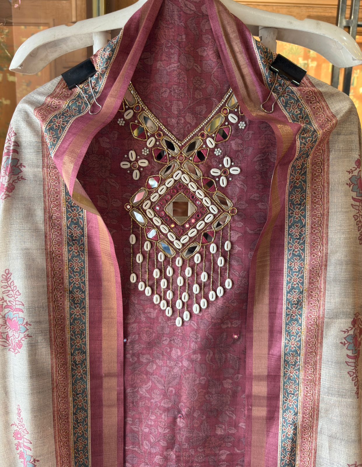 Pure Silk jacquard Unstitched Suit