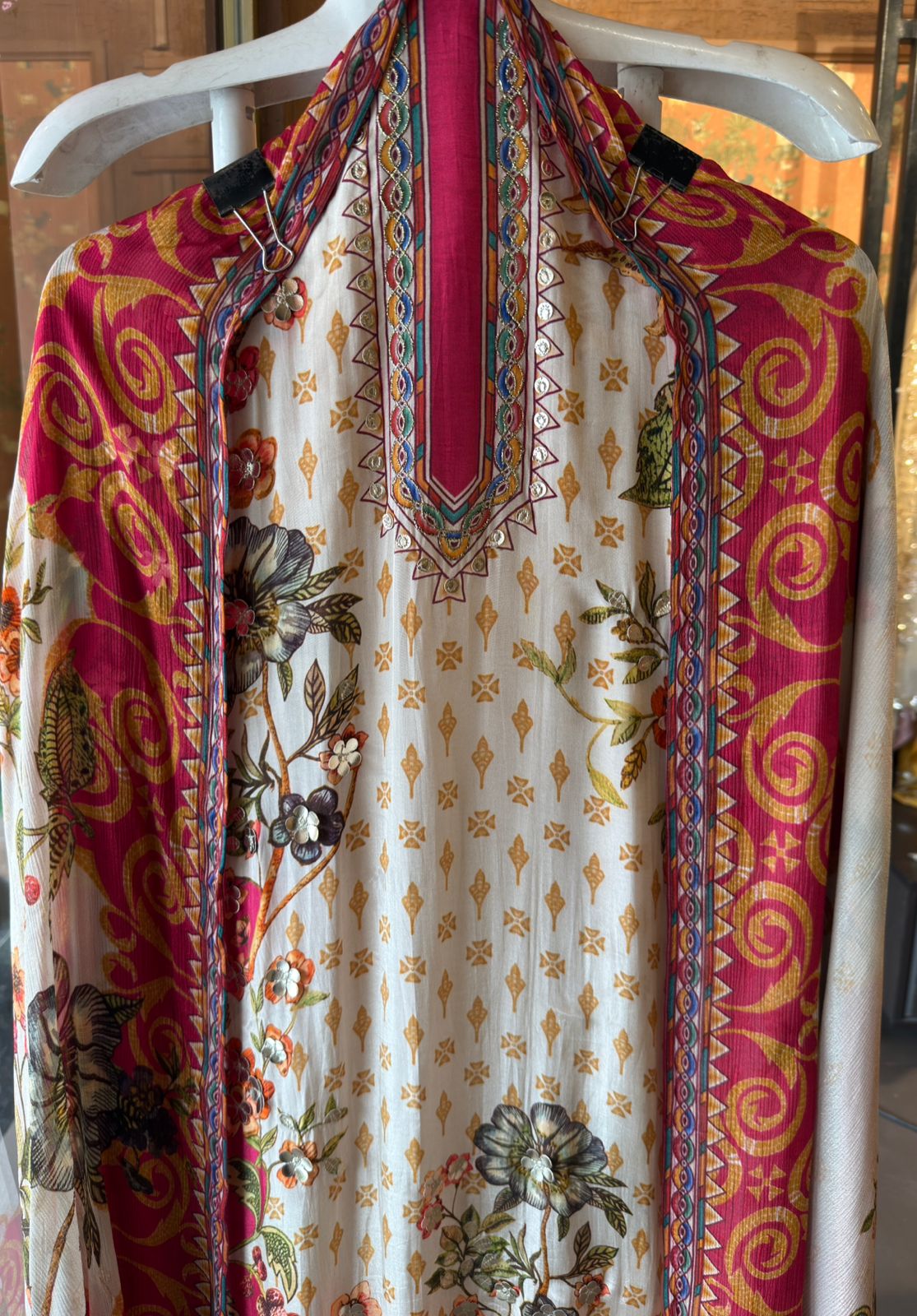 Pure Crepe Digital printed Unstitched suit