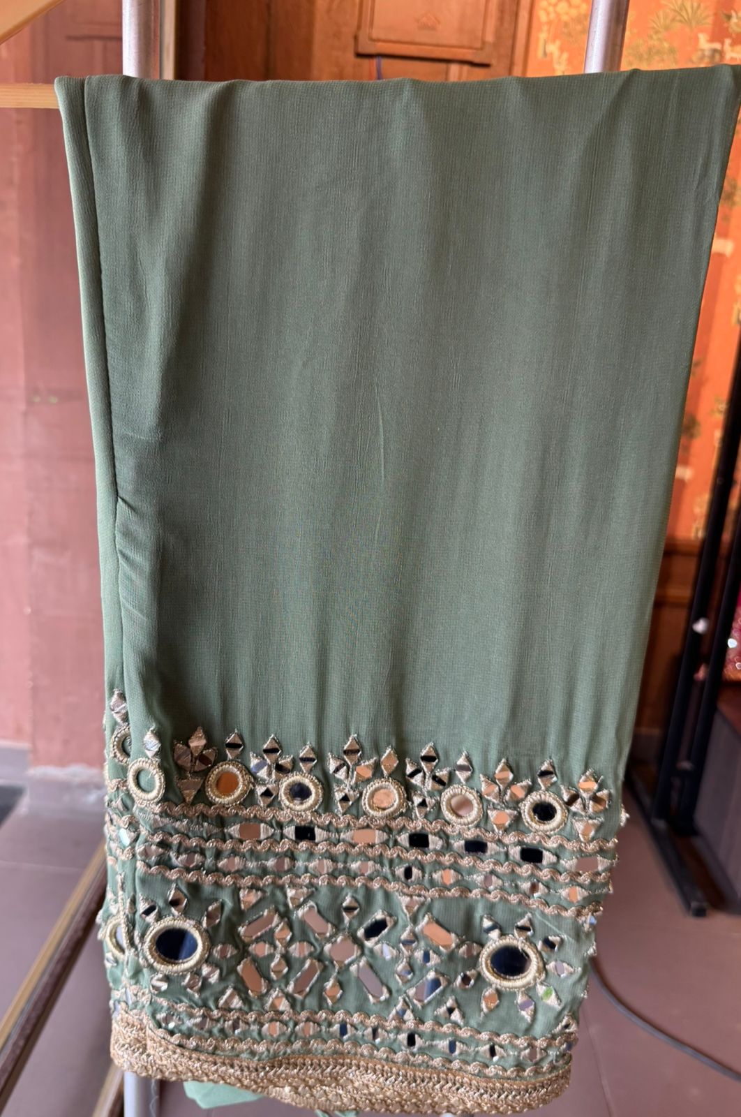 Traditional heavily embroidered Anarkali suit