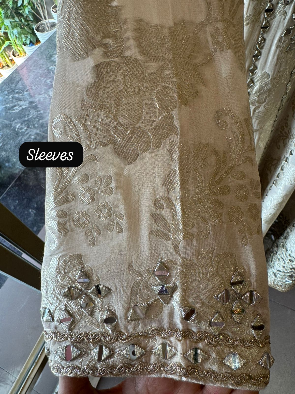 Traditional heavily embroidered Anarkali suit