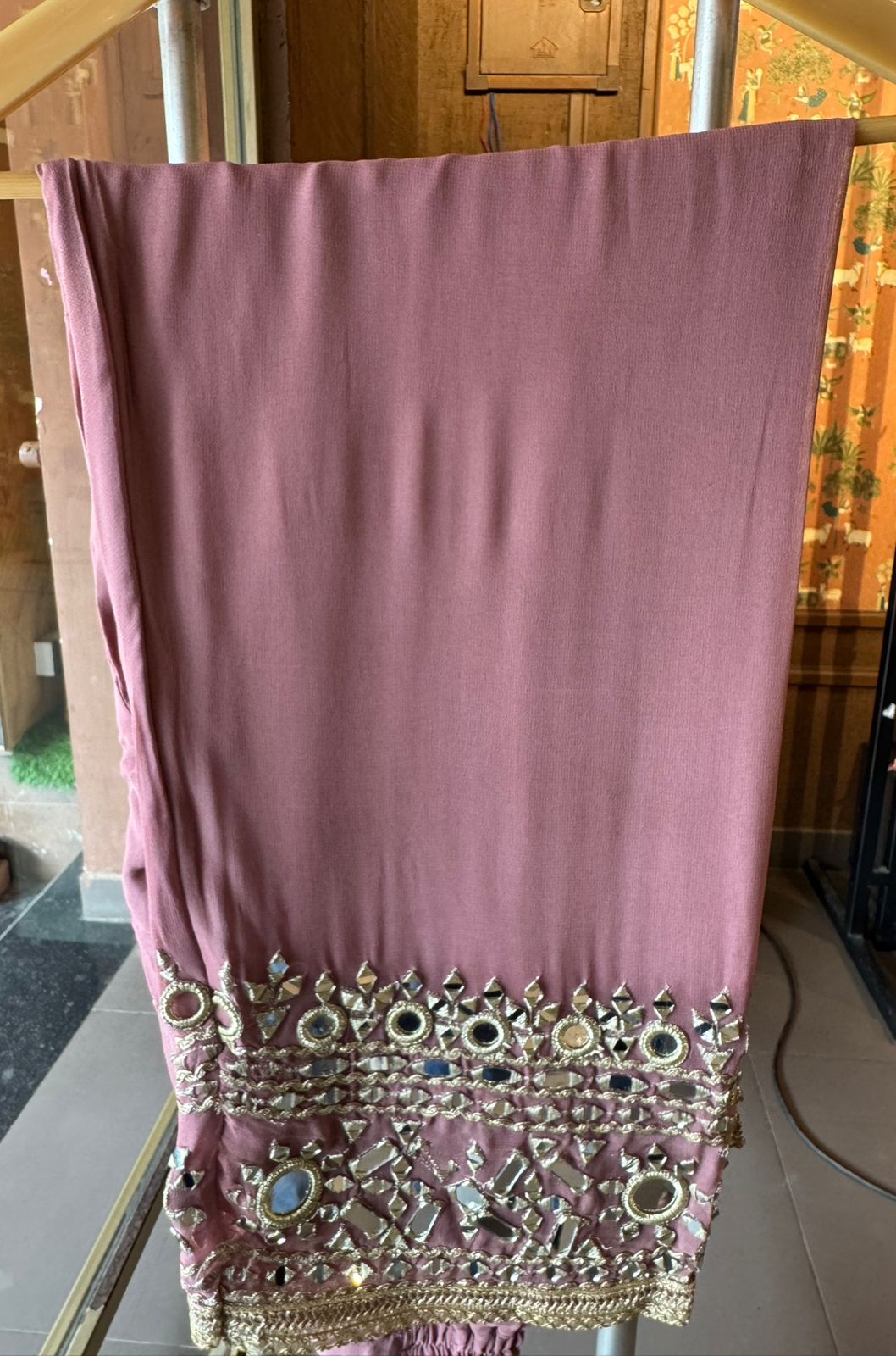 Traditional heavily embroidered Anarkali suit