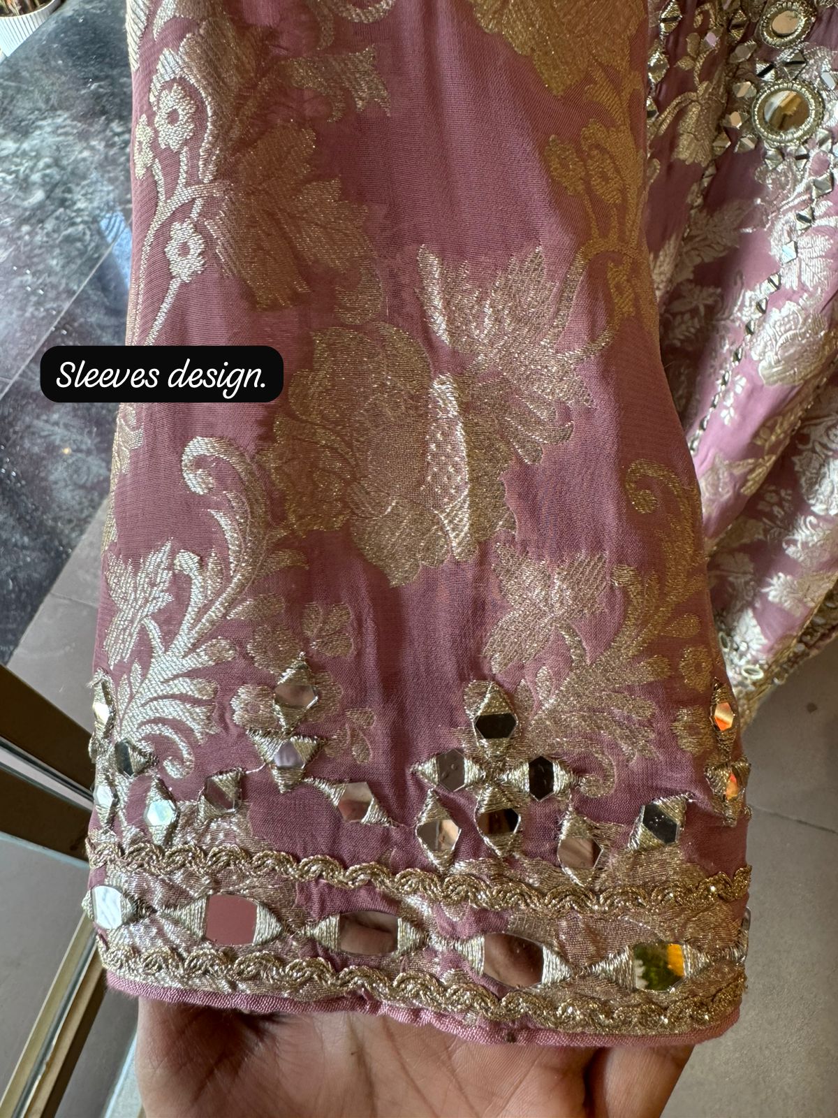 Traditional heavily embroidered Anarkali suit
