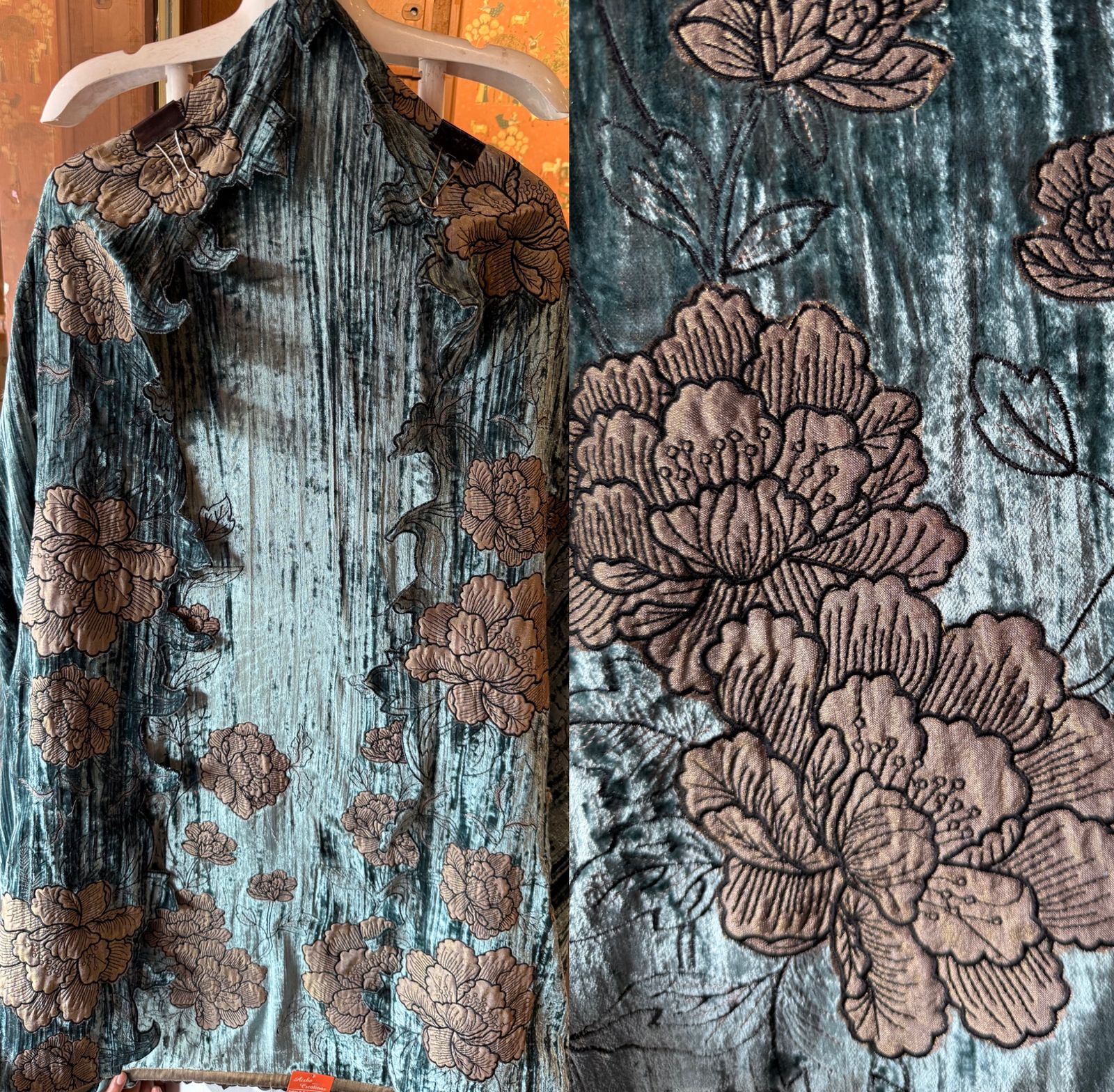 Crushed velvet Unstitched Suit