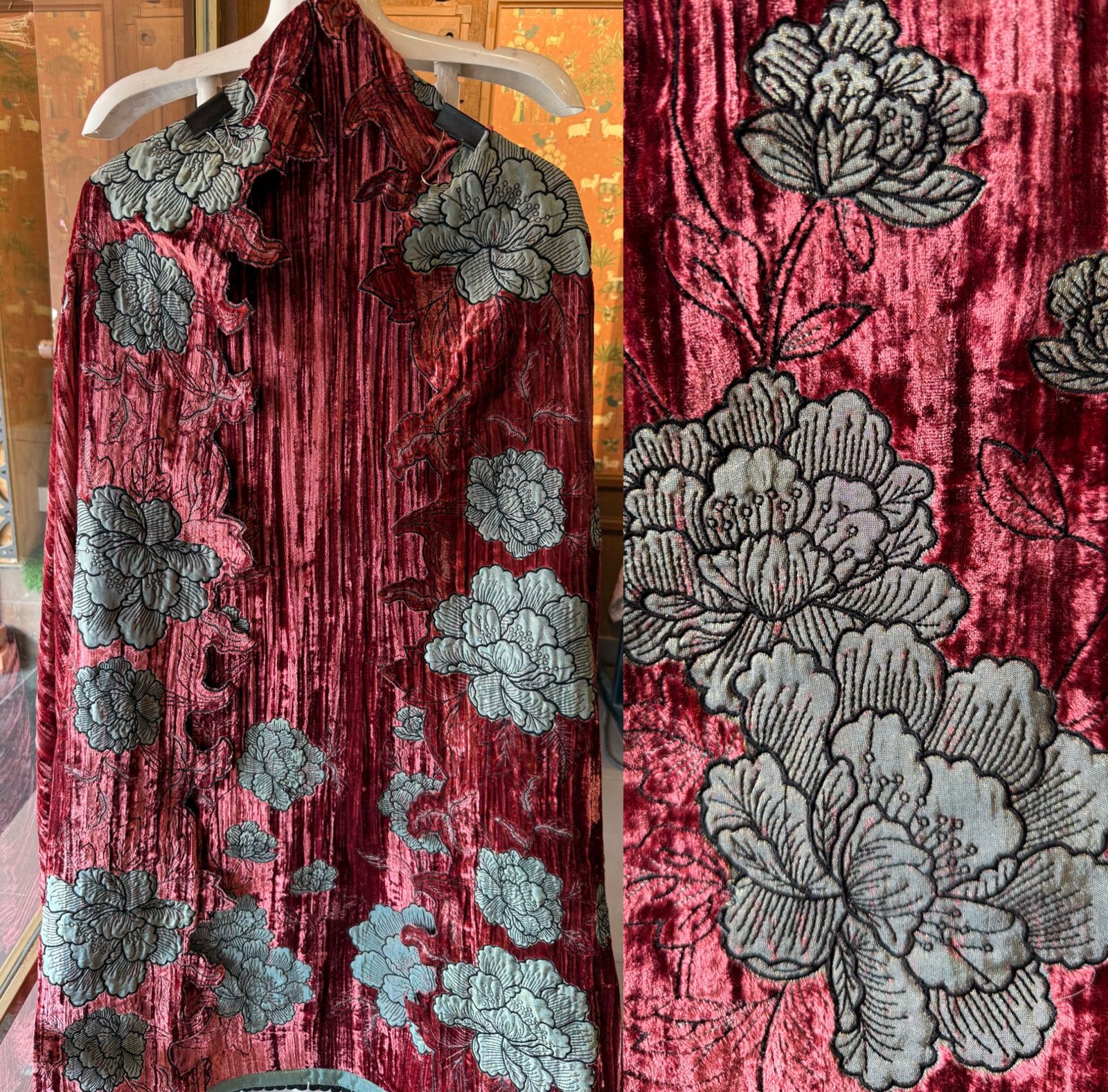 Crushed velvet Unstitched Suit