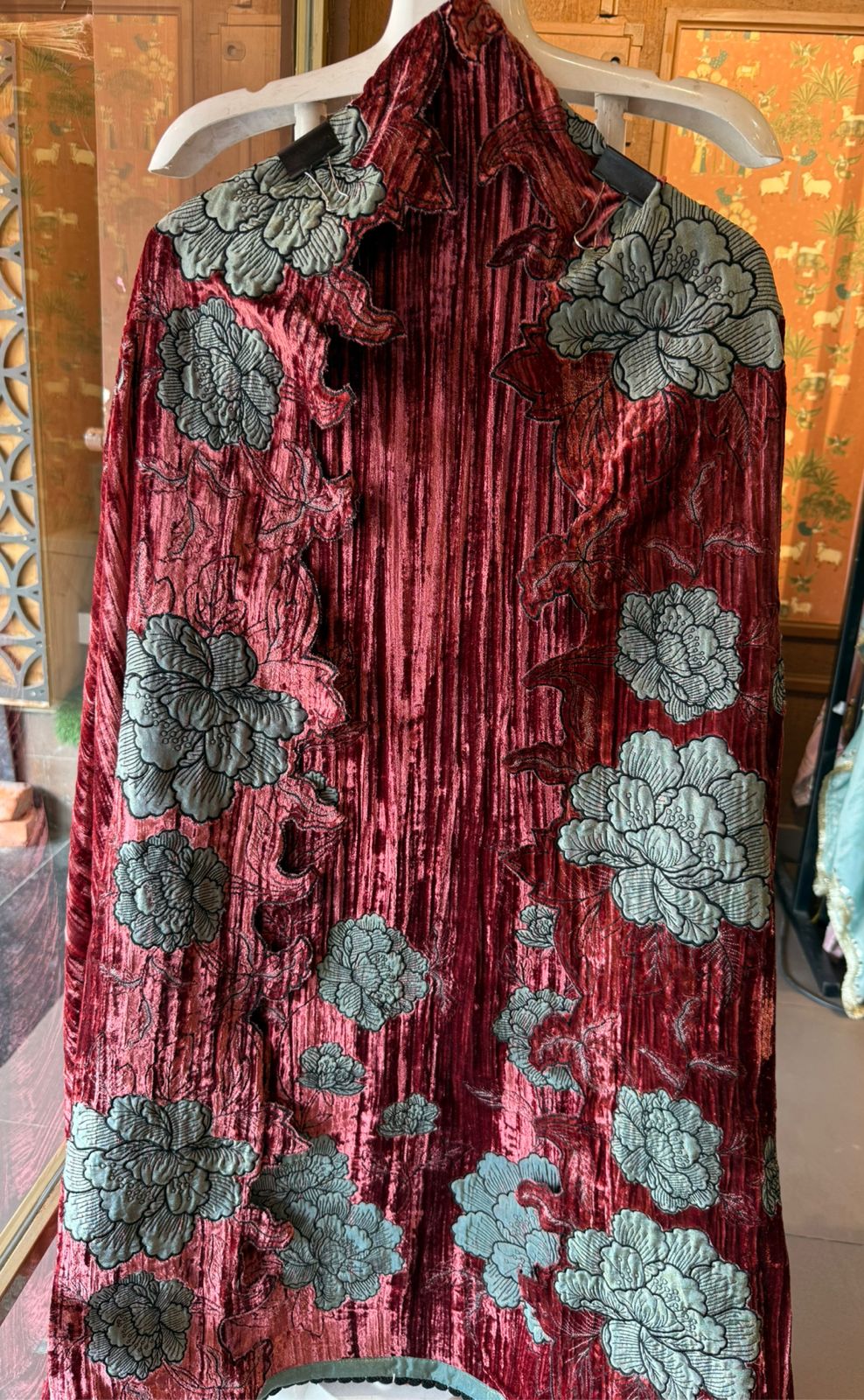 Crushed velvet Unstitched Suit