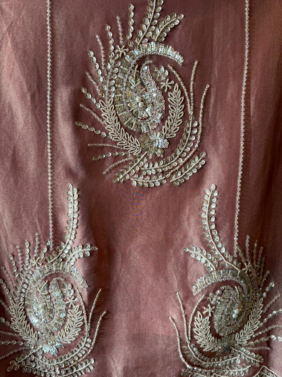 Tissue plain shirt unstitched