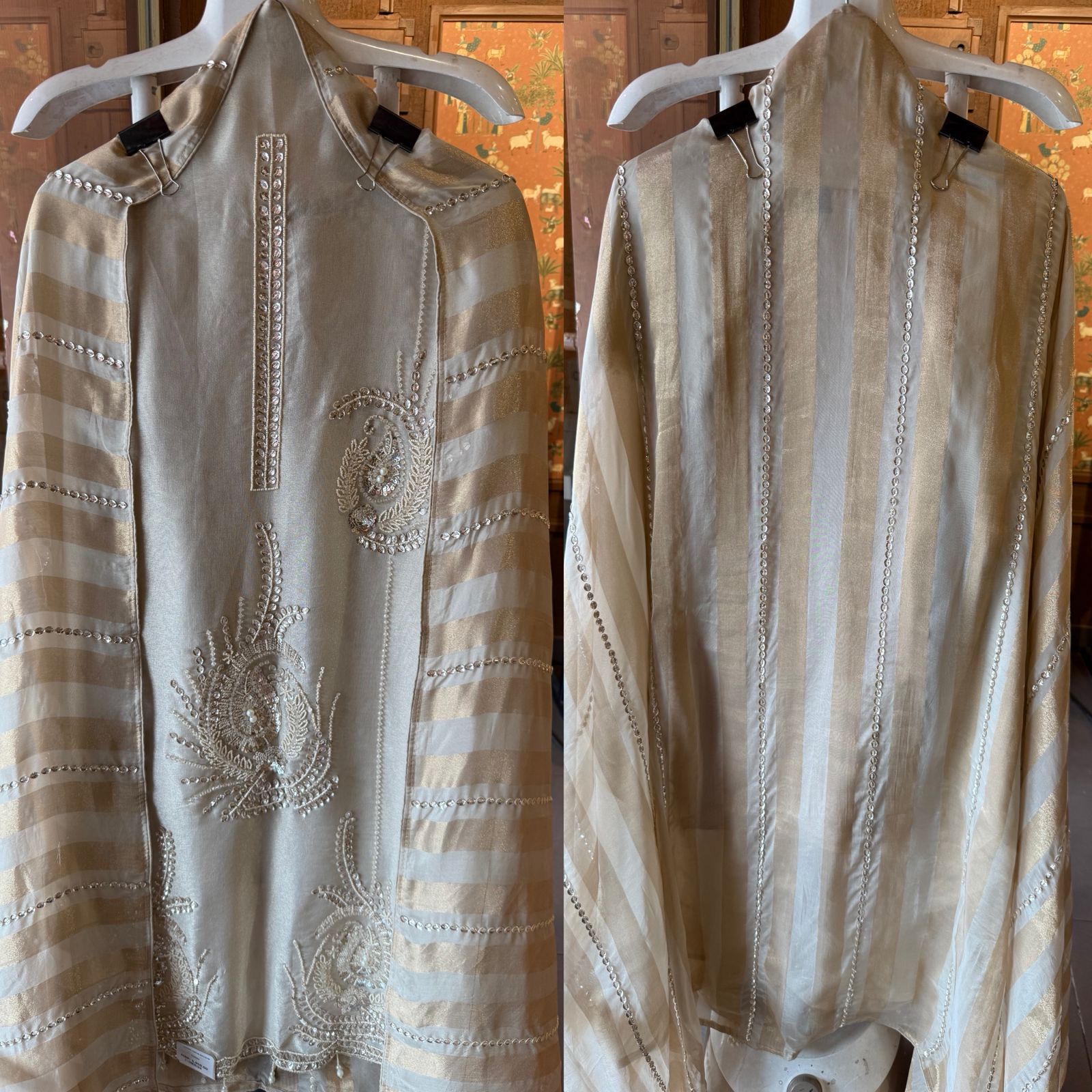 Tissue plain shirt unstitched