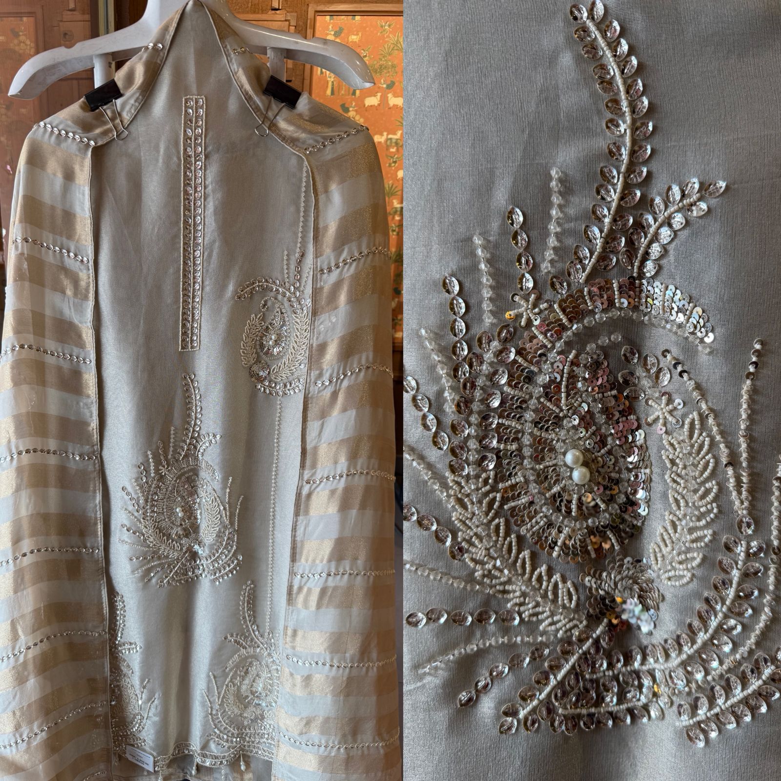 Tissue plain shirt unstitched