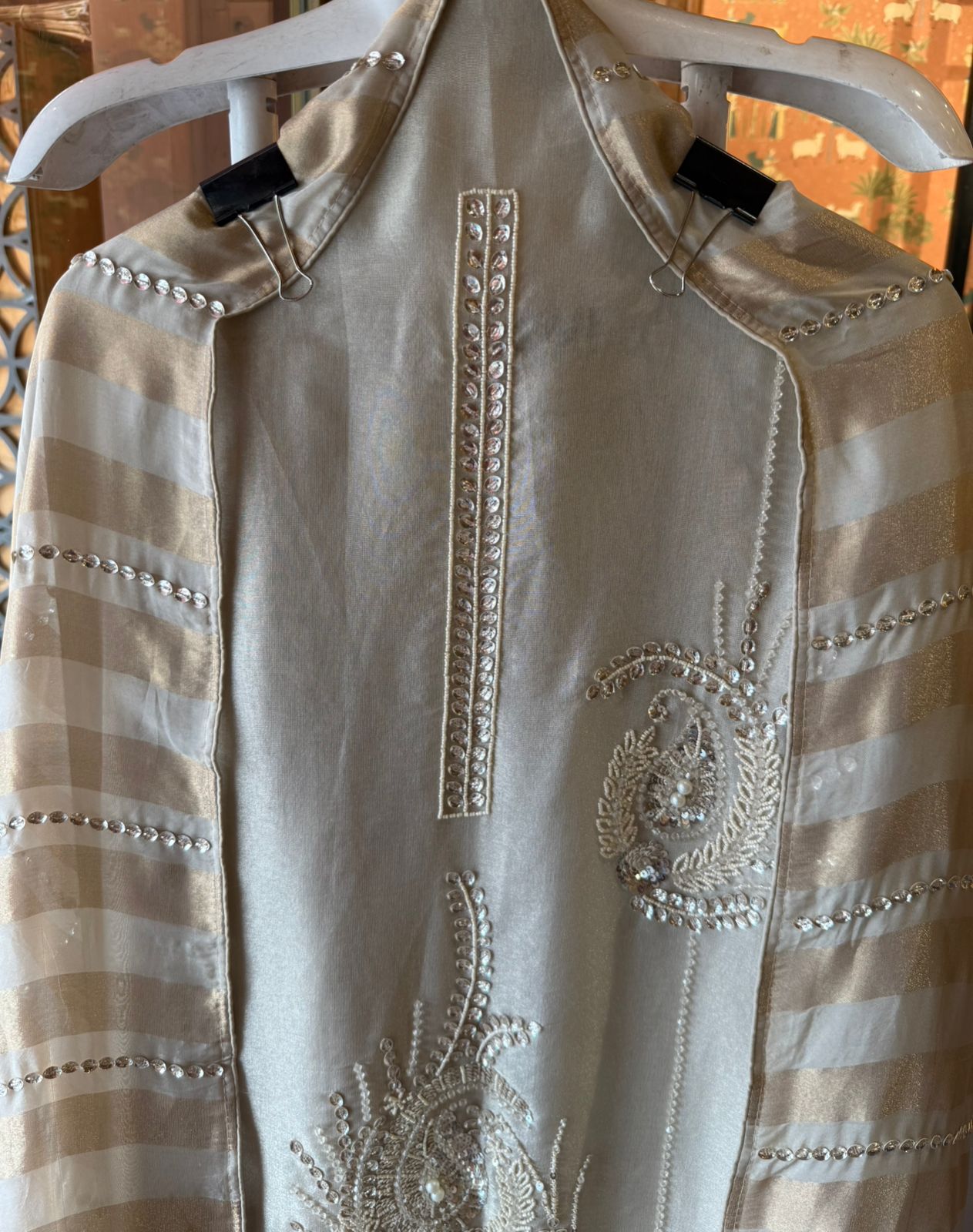 Tissue plain shirt unstitched