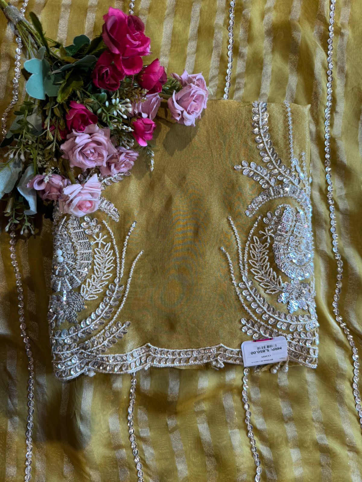 Tissue plain shirt unstitched