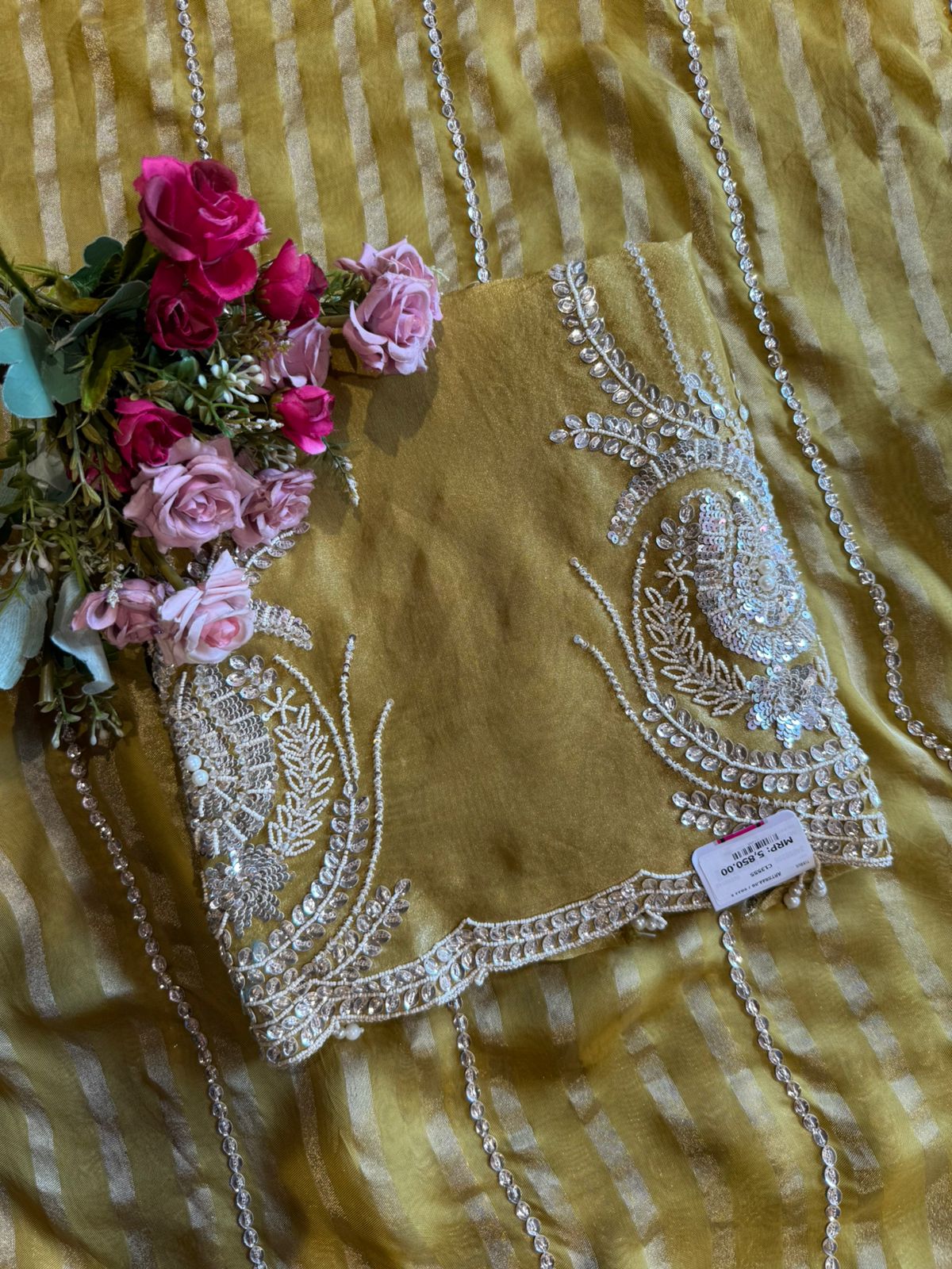 Tissue plain shirt unstitched