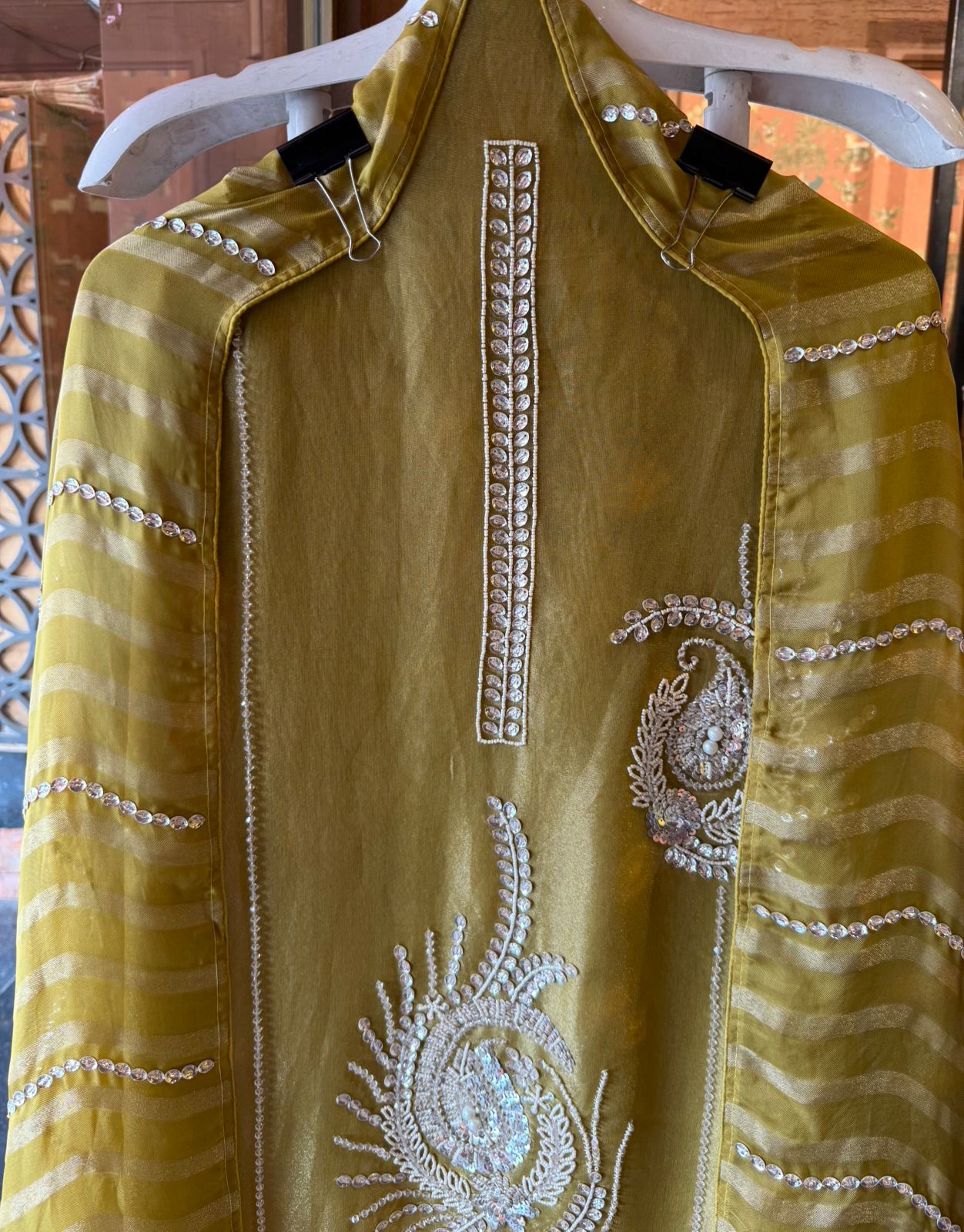 Tissue plain shirt unstitched