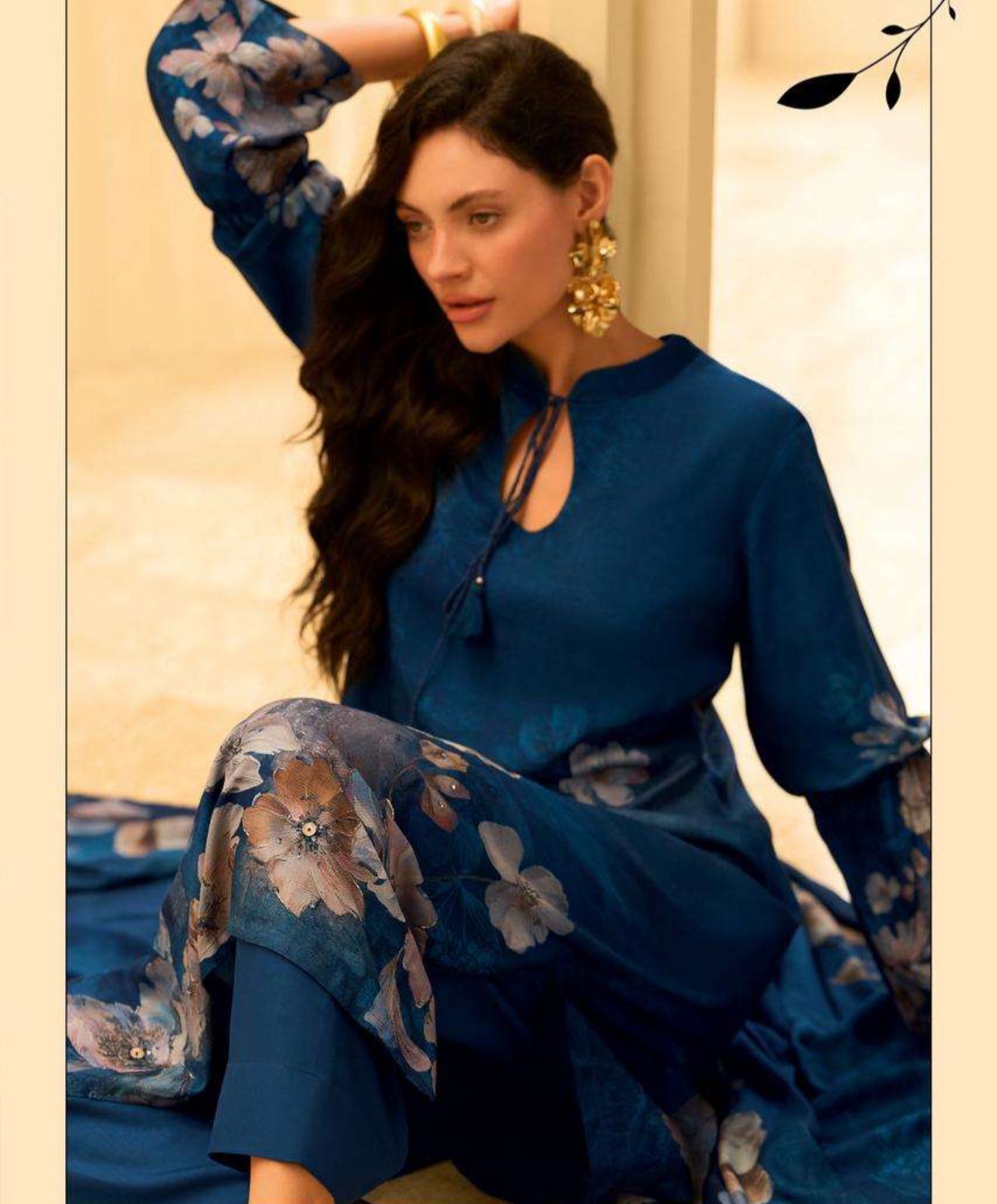 Viscose pashmina printed Shirt