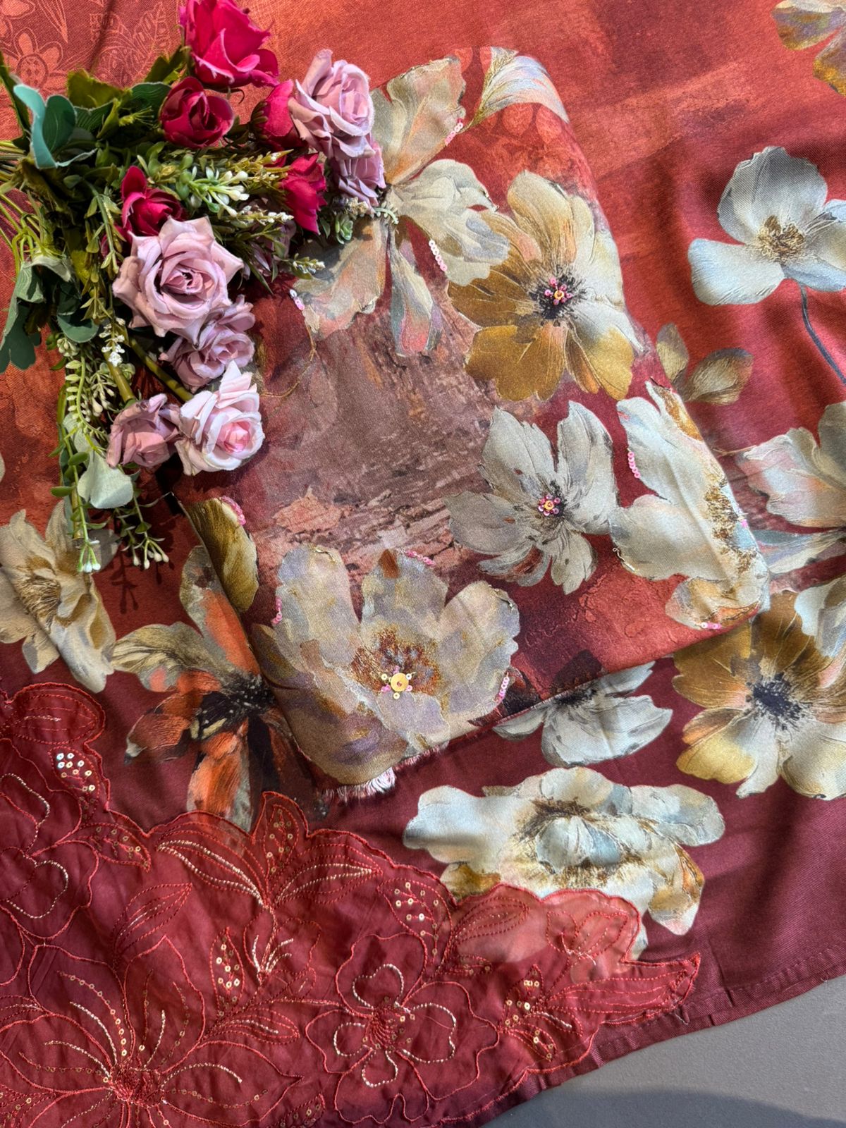 Viscose pashmina printed Shirt