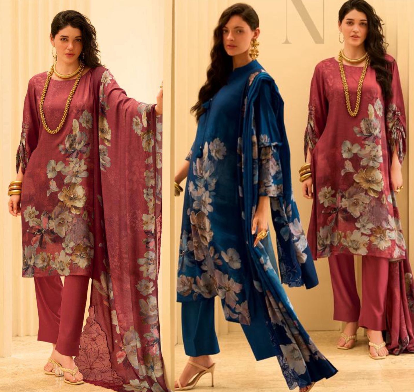 Viscose pashmina printed Shirt