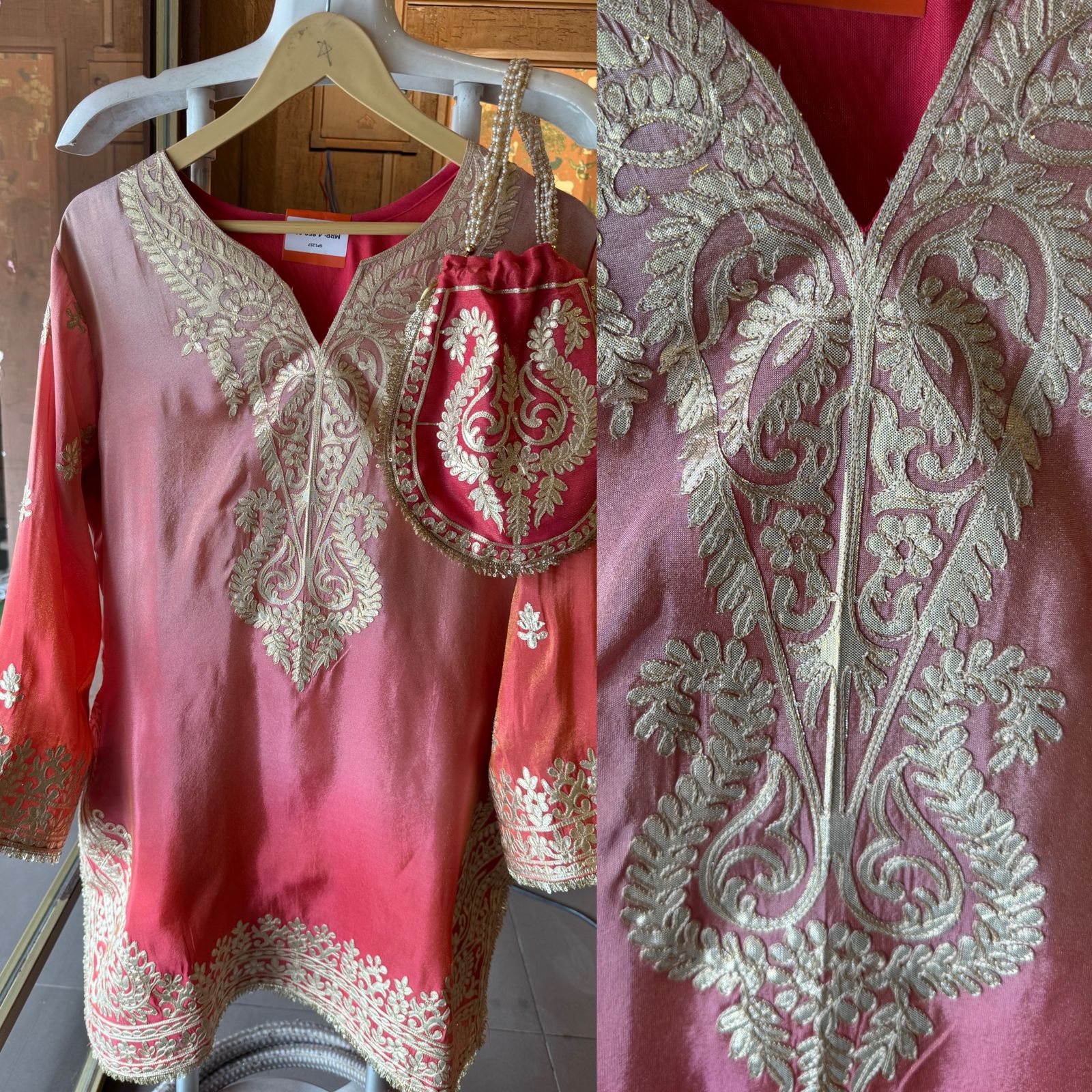 Shimmer tissue Ombré shaded coord set