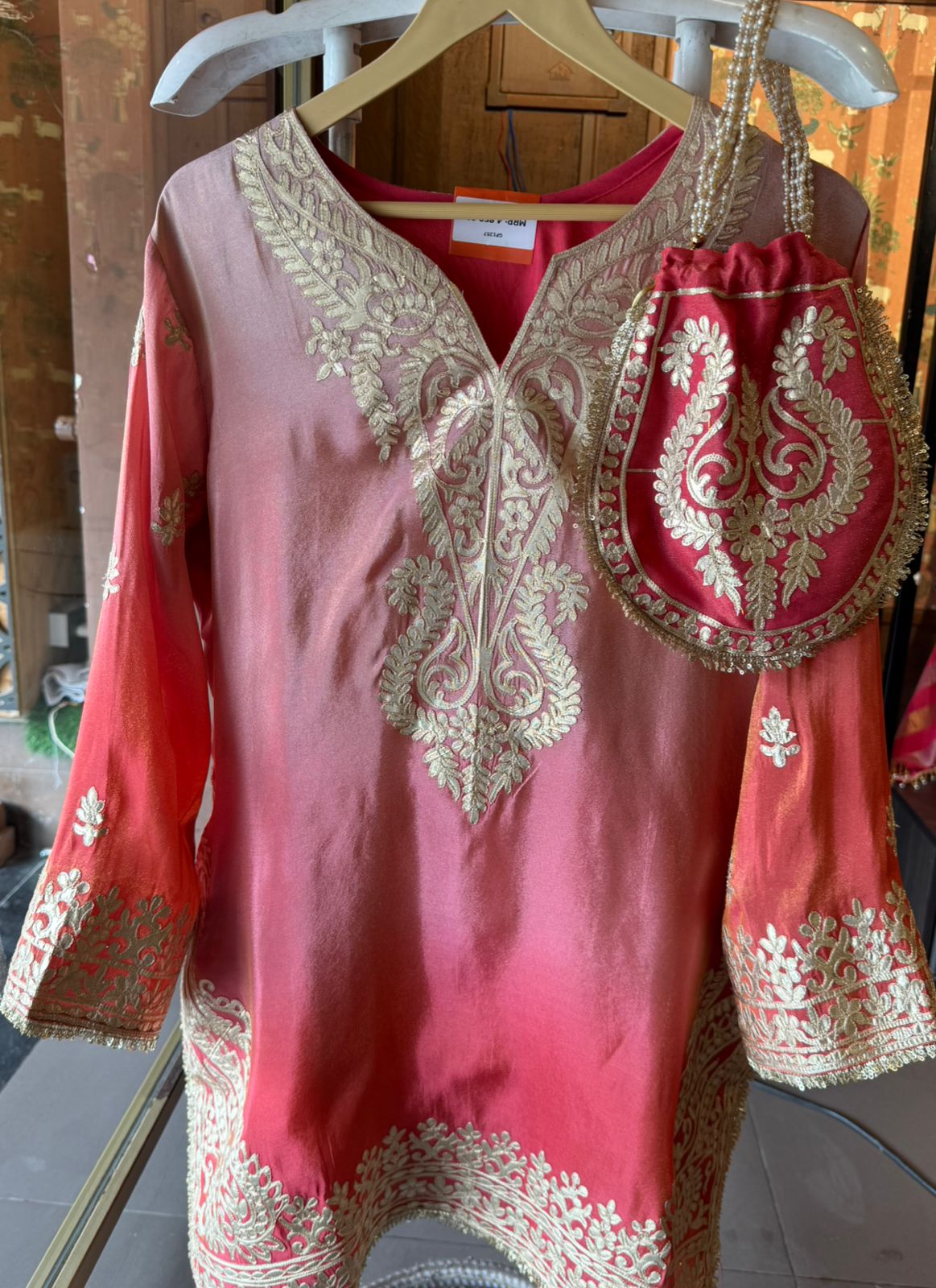 Shimmer tissue Ombré shaded coord set