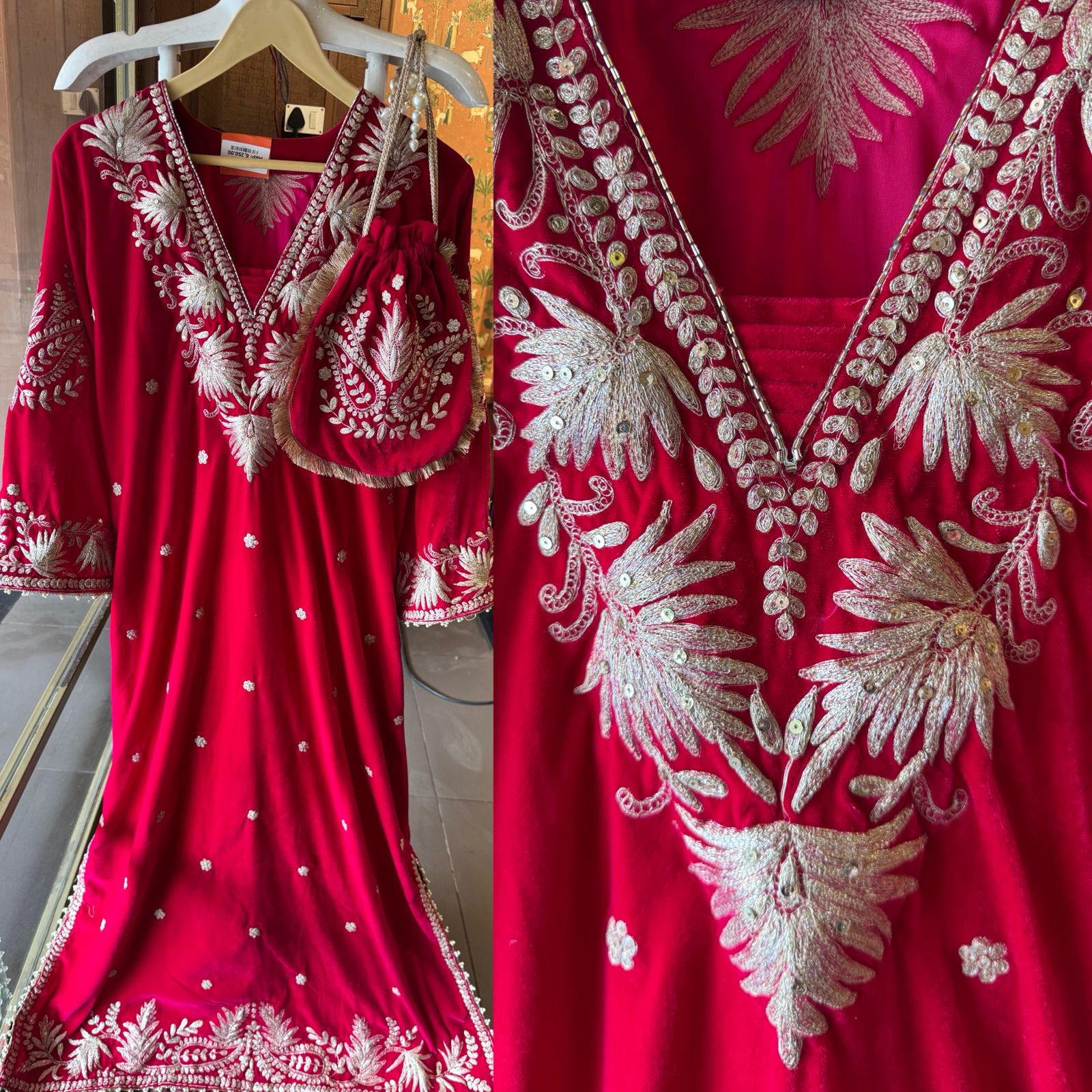 Straight Cut Velvet tunic