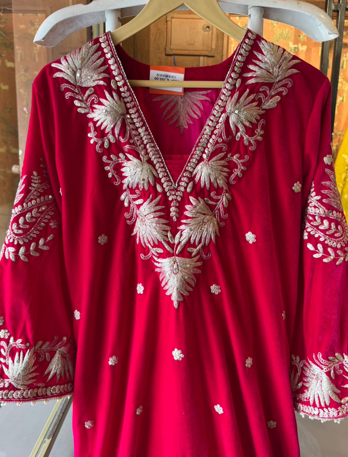 Straight Cut Velvet tunic