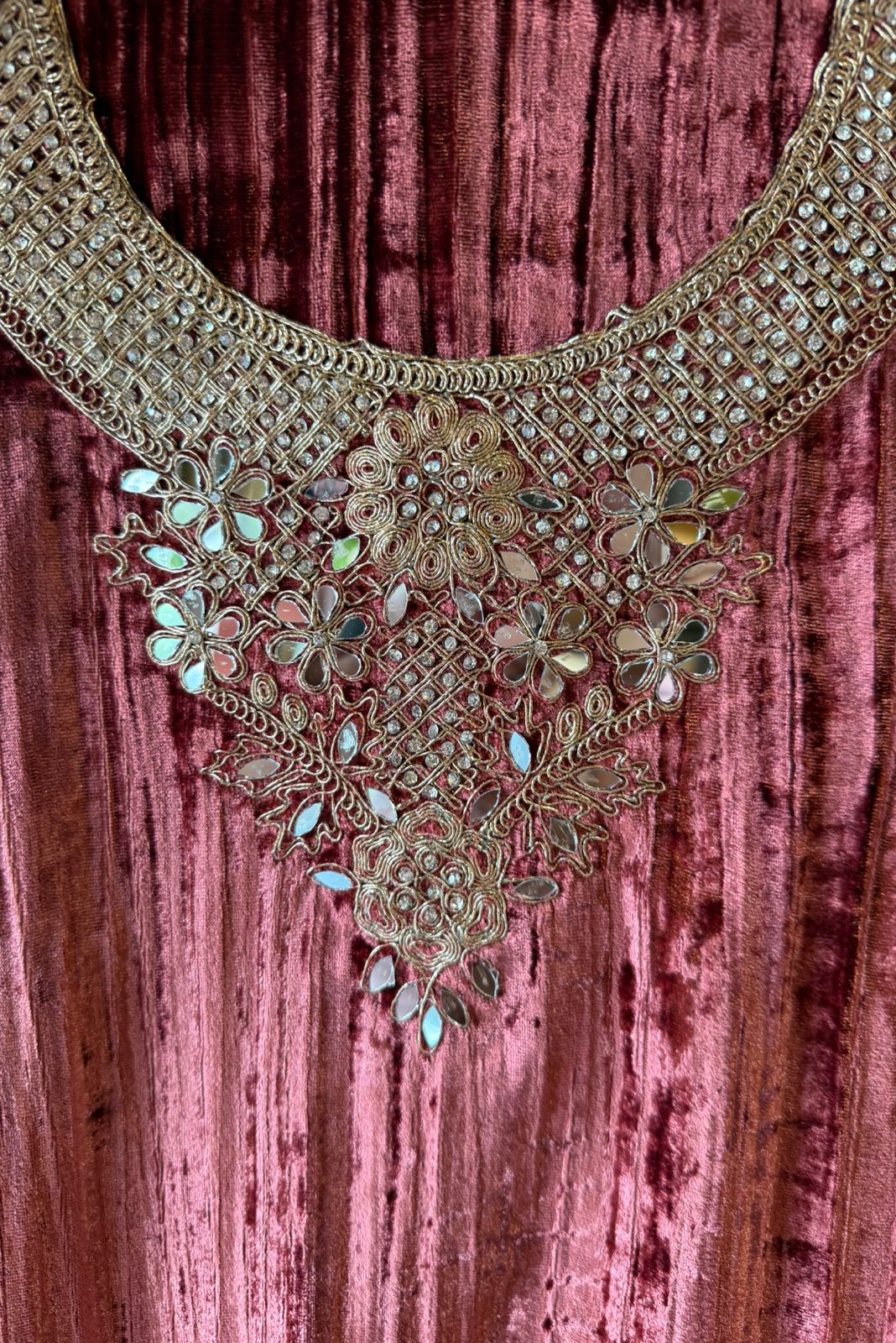 Crushed velvet Unstitched Suit