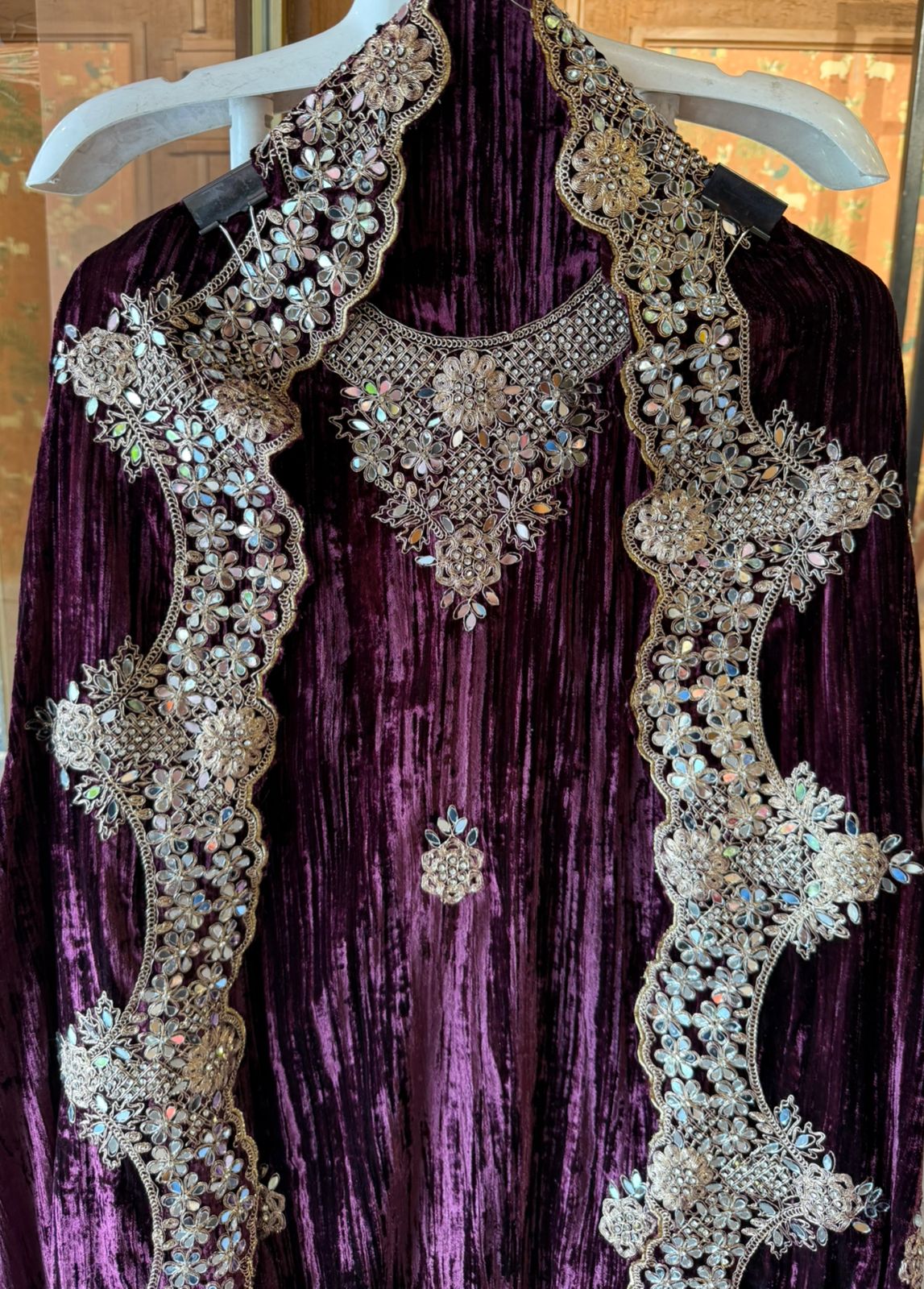 Crushed velvet Unstitched Suit