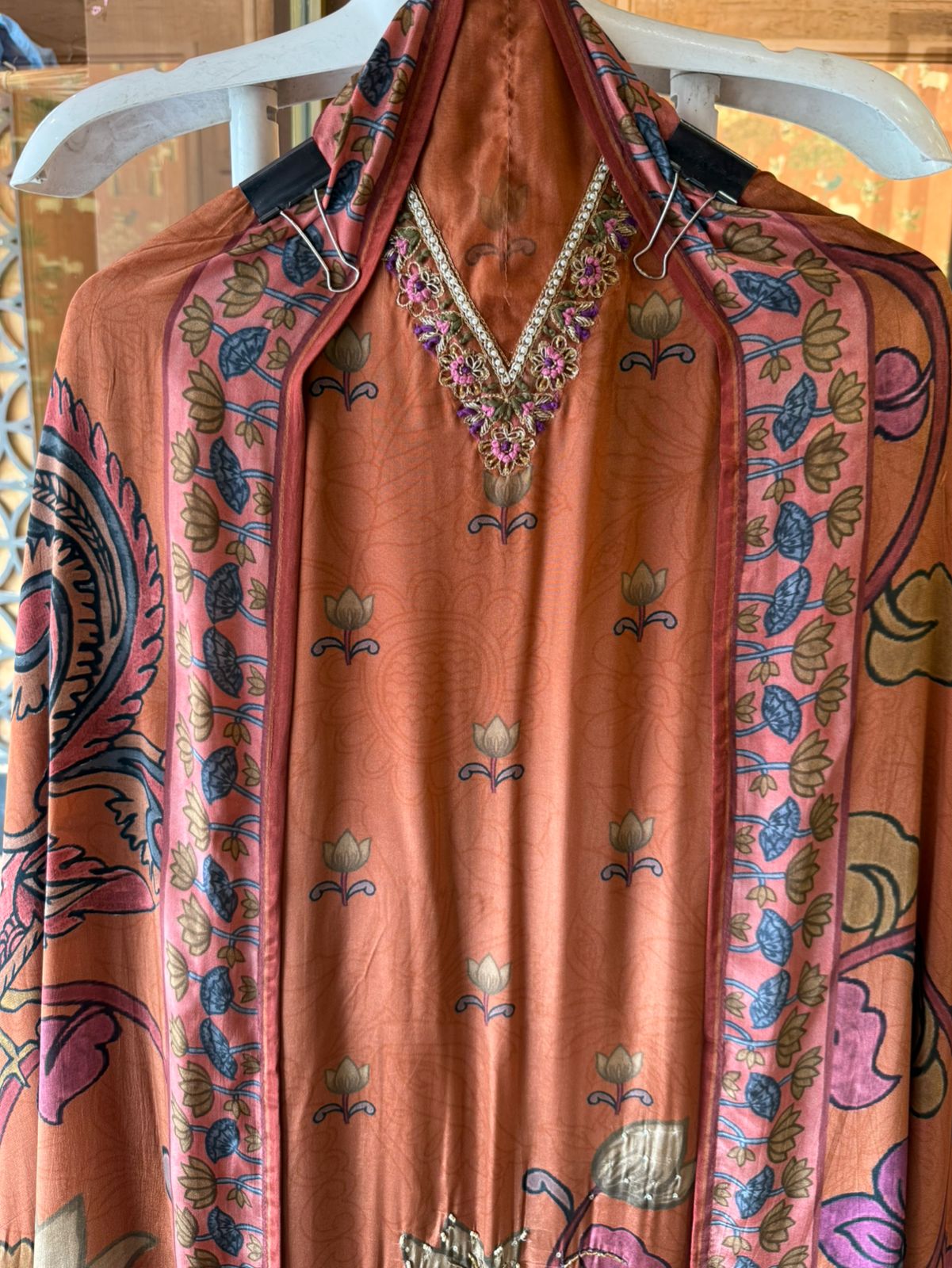 Pure crepe digital printed Unstitched Shirt