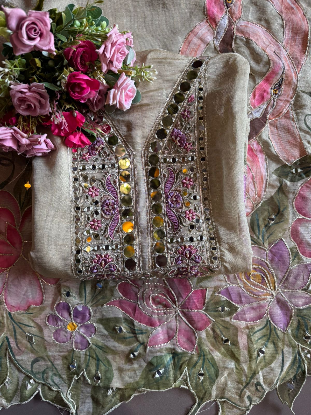 Tissue unstitched Suit set