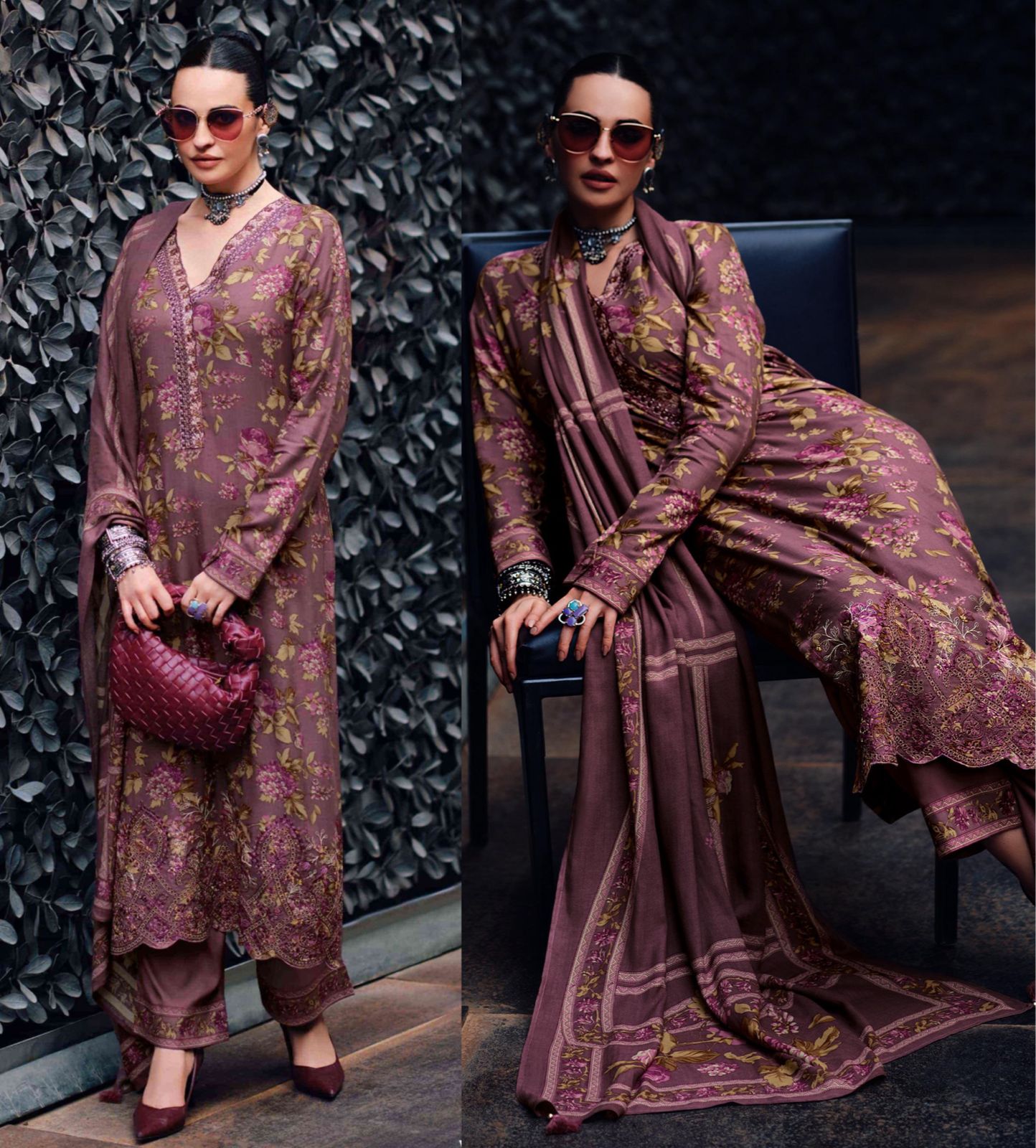 Viscose pashmina printed Shirt