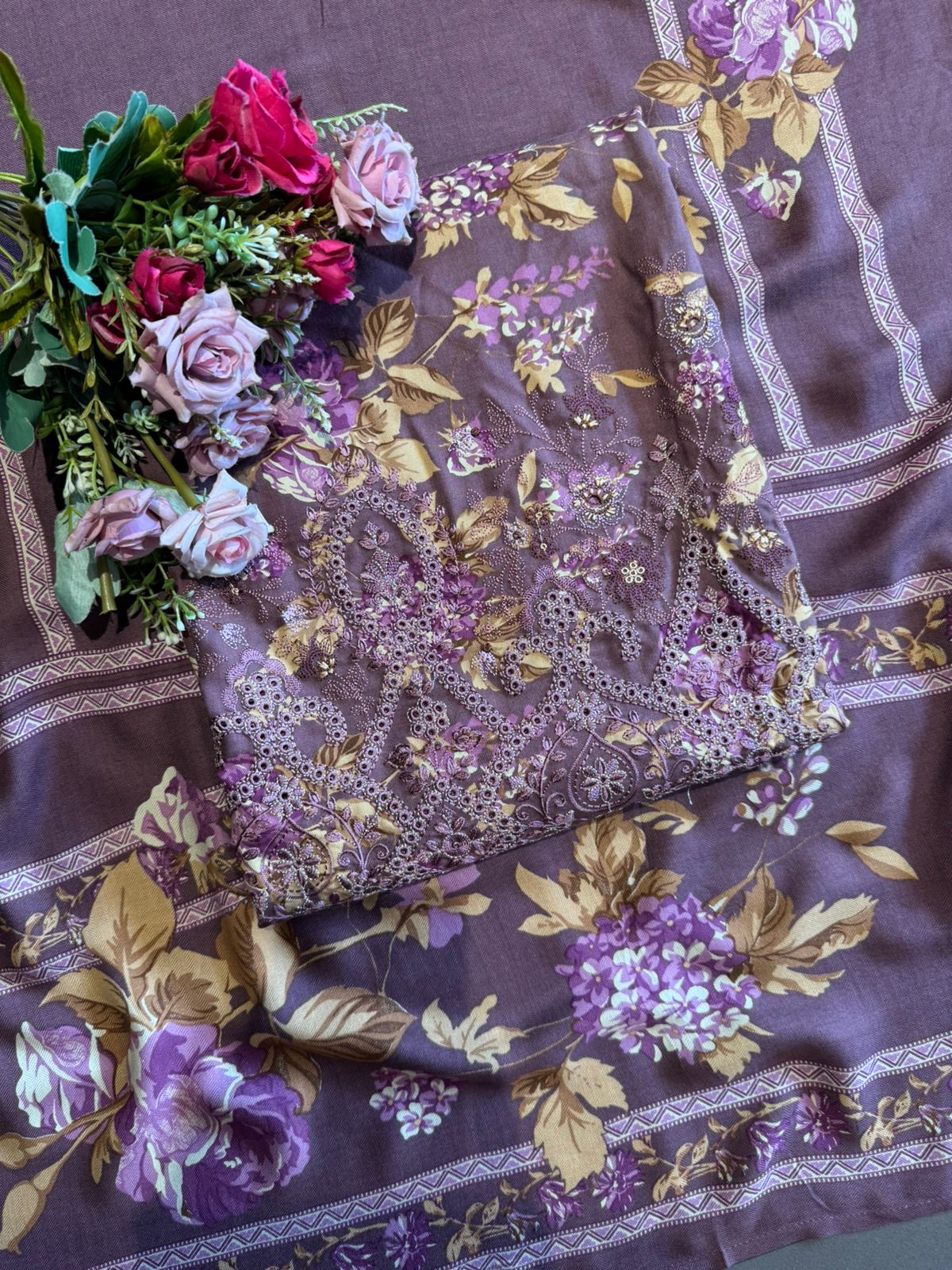 Viscose pashmina printed Shirt