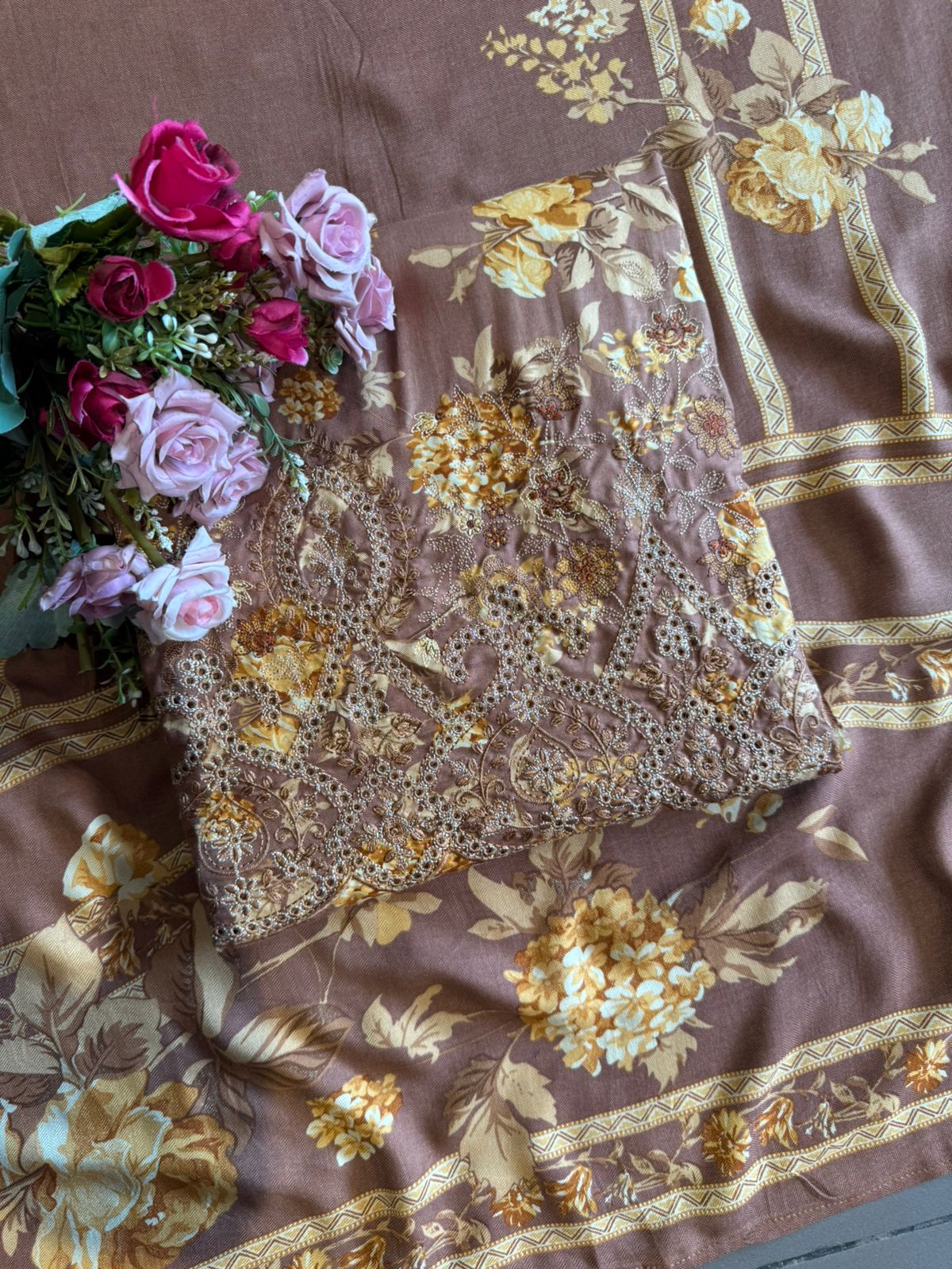 Viscose pashmina printed Shirt