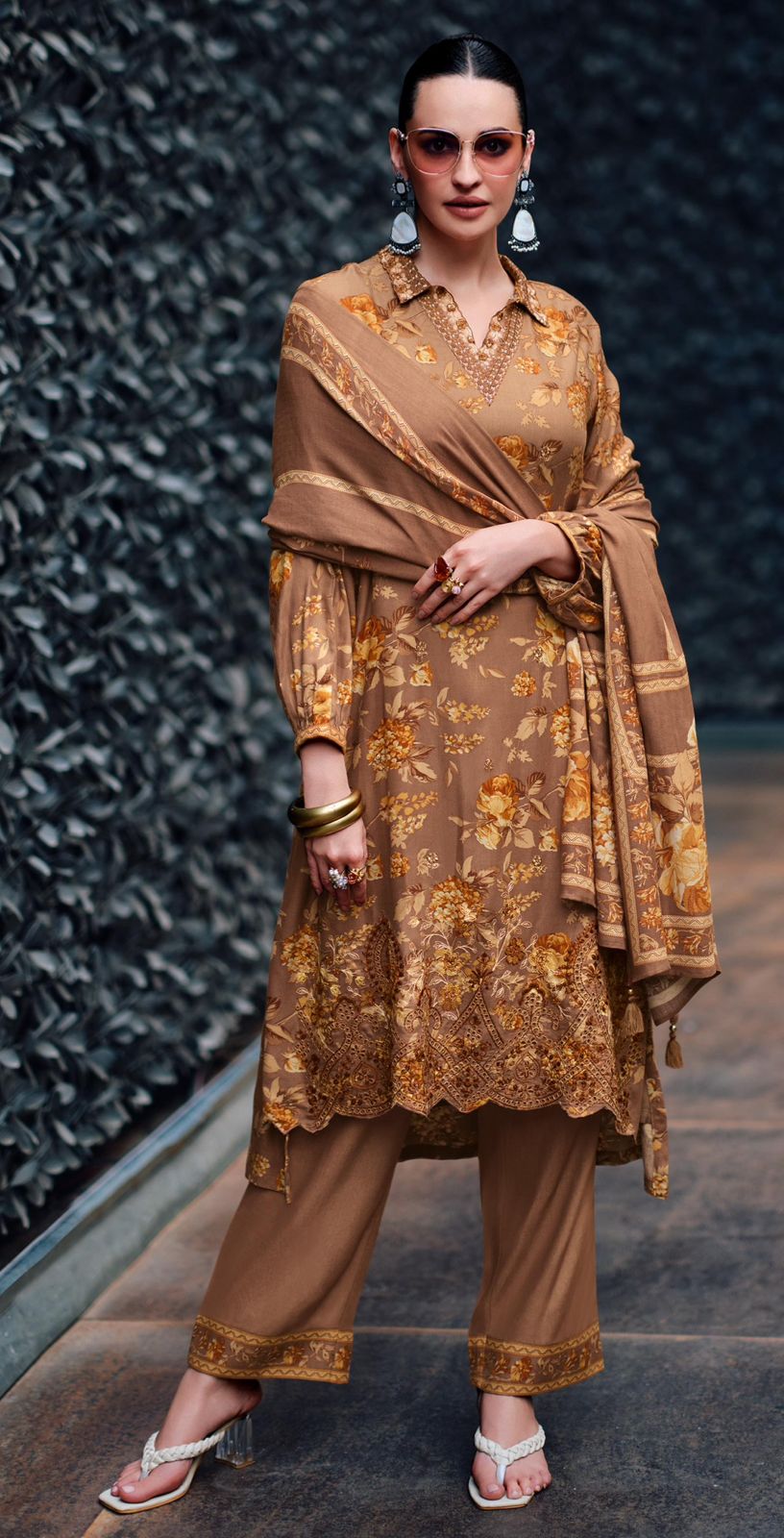 Viscose pashmina printed Shirt