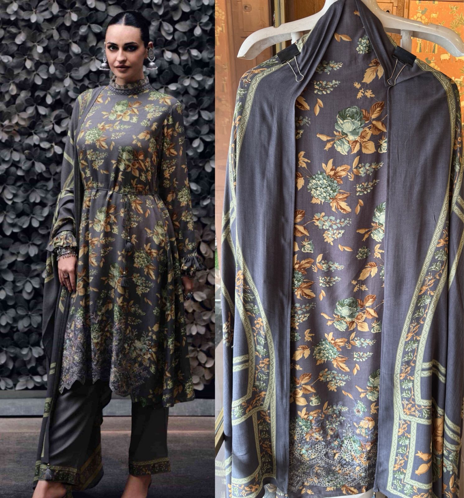 Viscose pashmina printed Shirt