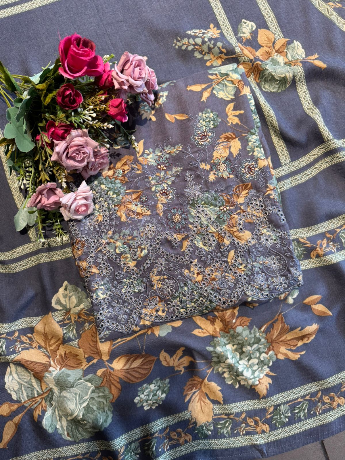 Viscose pashmina printed Shirt