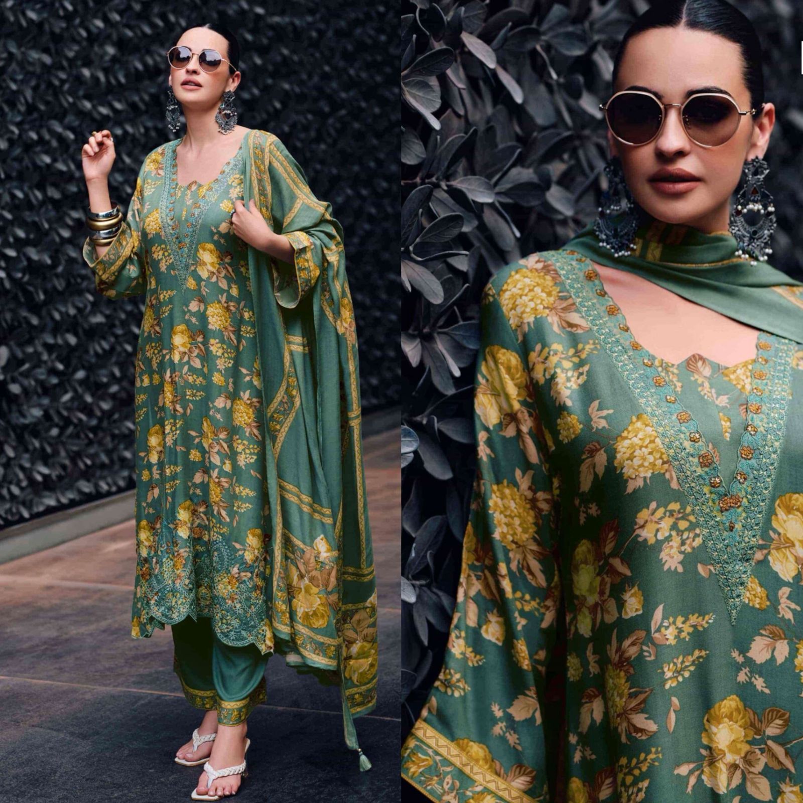 Viscose pashmina printed Shirt