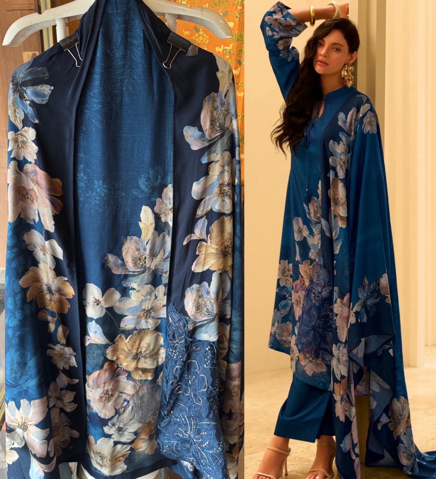 Viscose pashmina printed Shirt