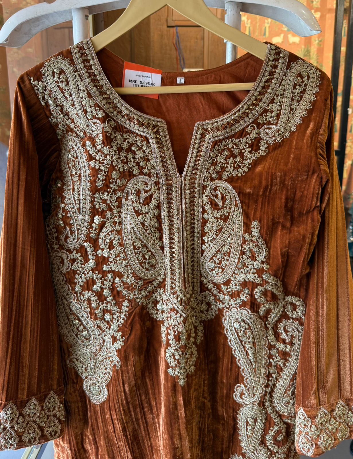 CRUSHED VELVET COORD SET