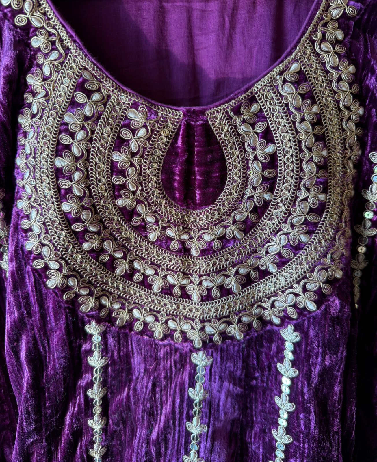 Rich fuchsia anarkali suit