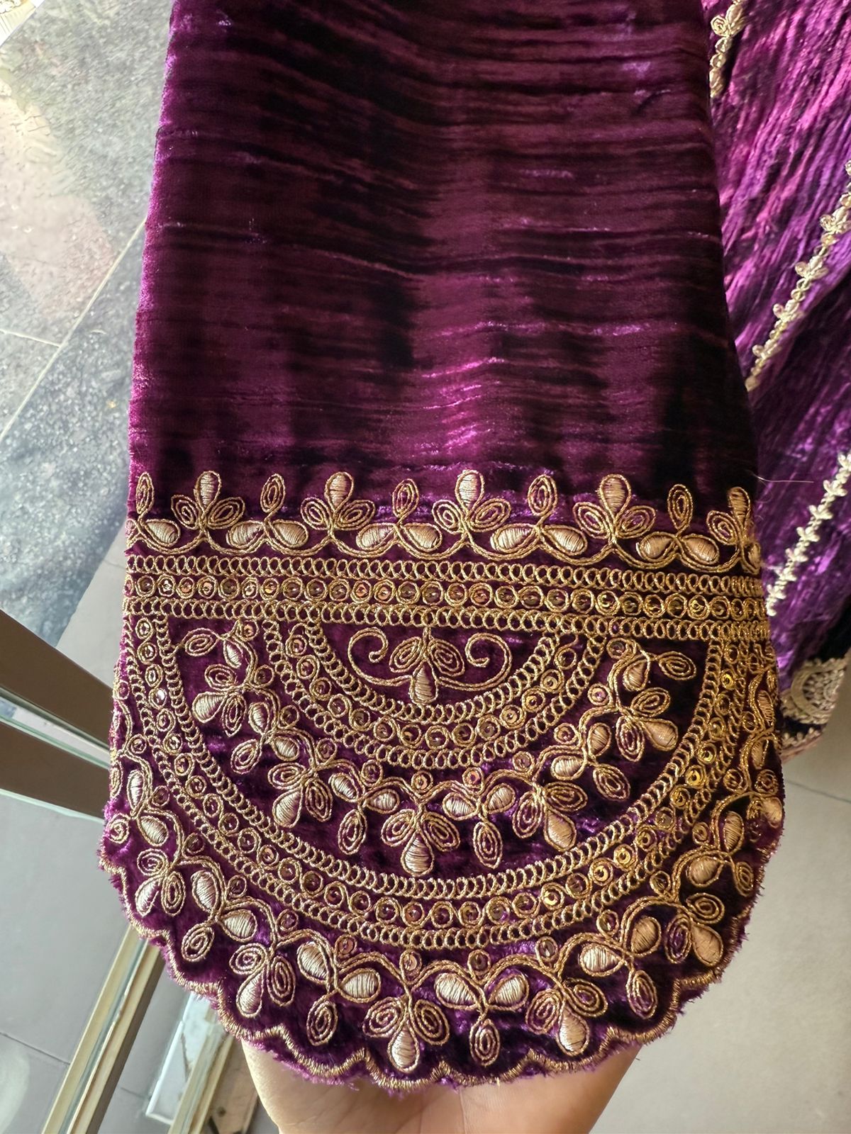 Rich fuchsia anarkali suit