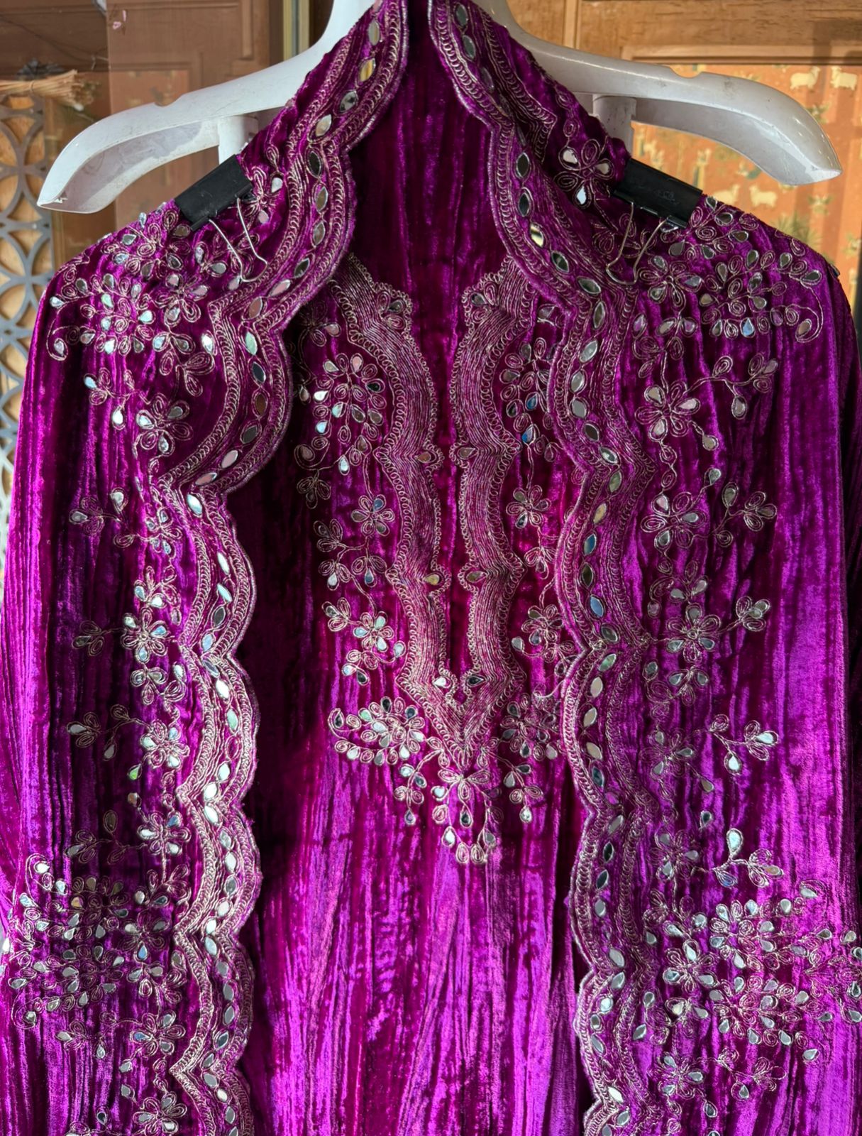 Crushed Velvet Unstitched Suits