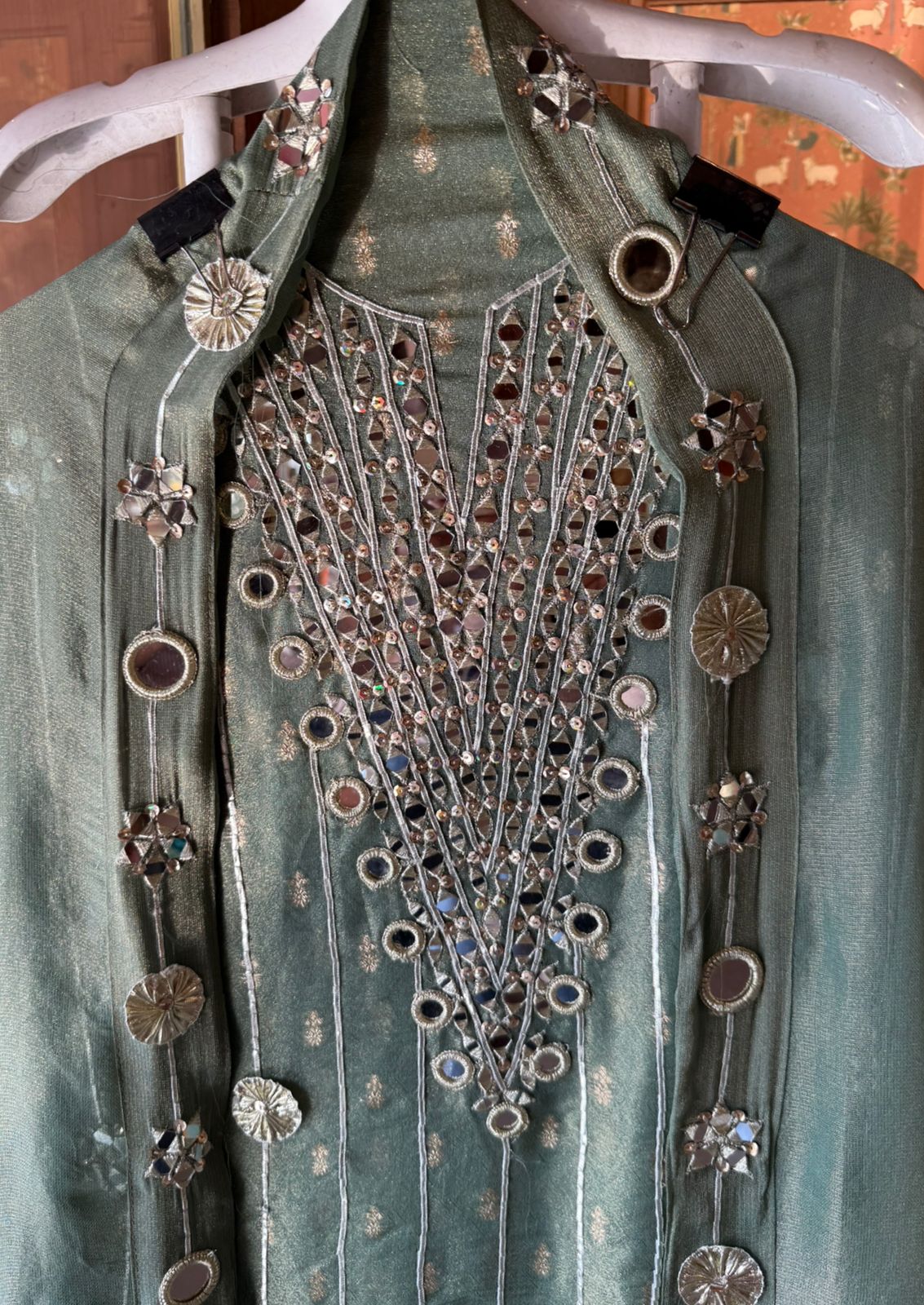 Pastel green kurta