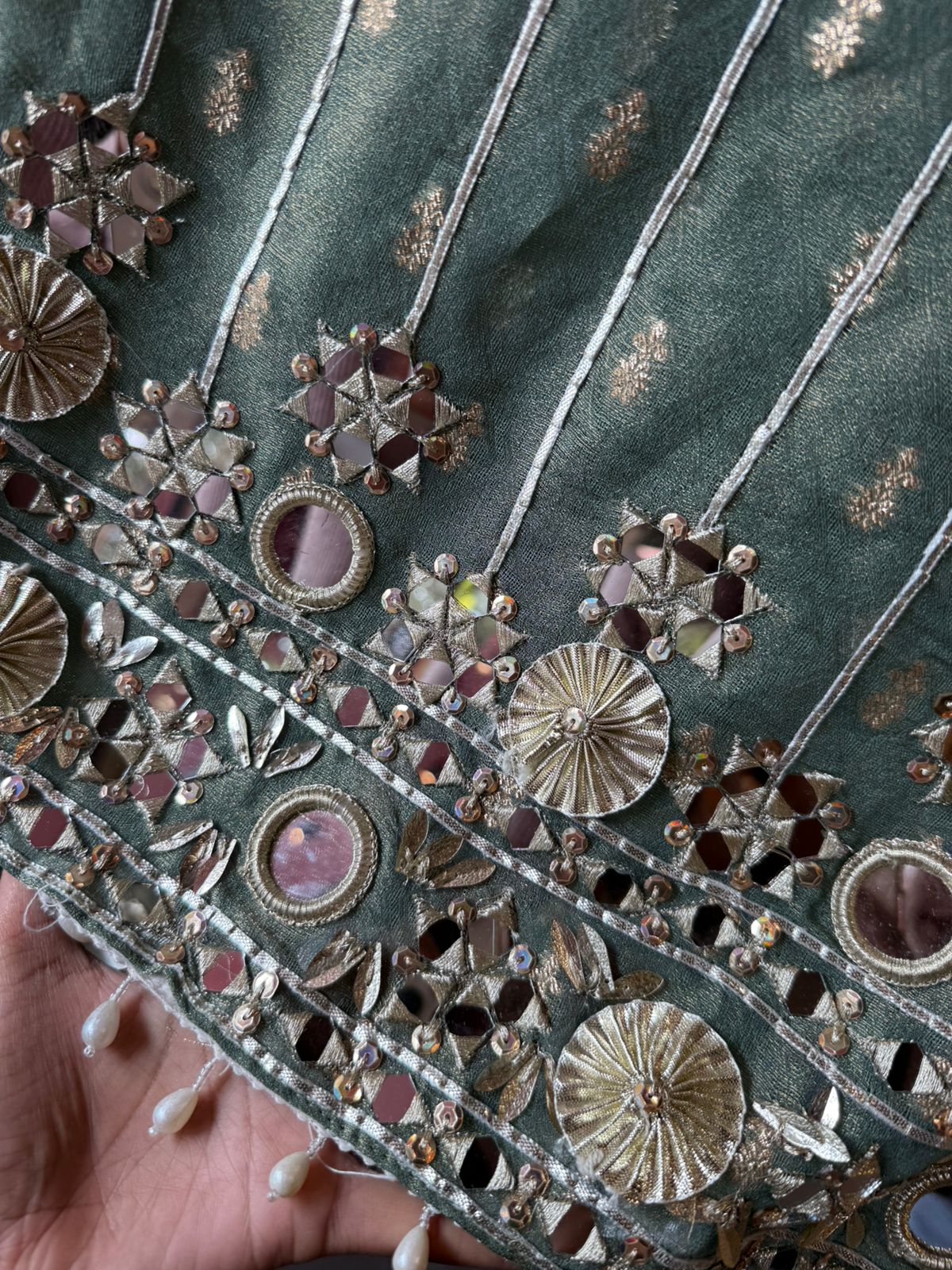 Pastel green kurta