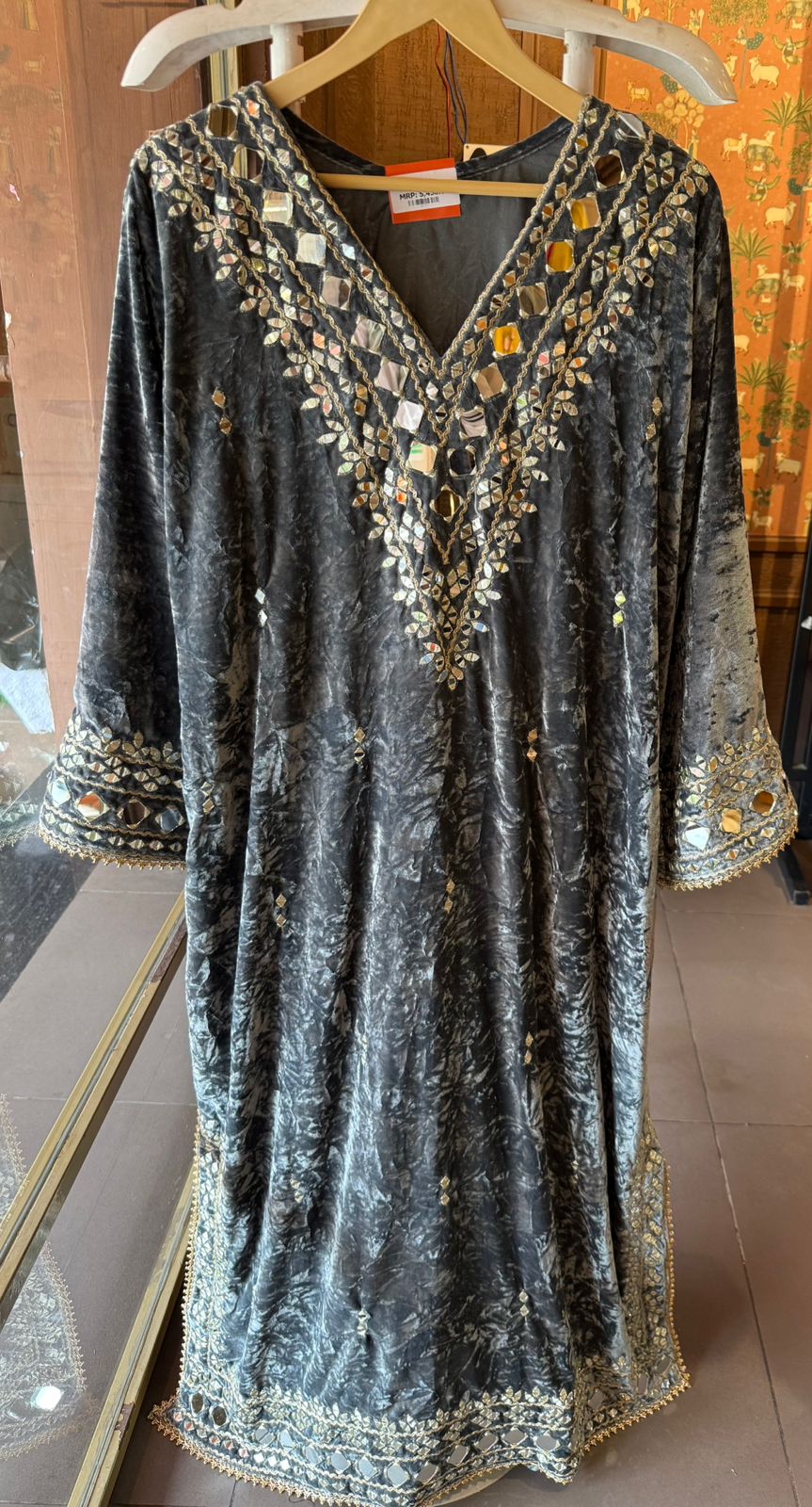 Velvet long Kurta set