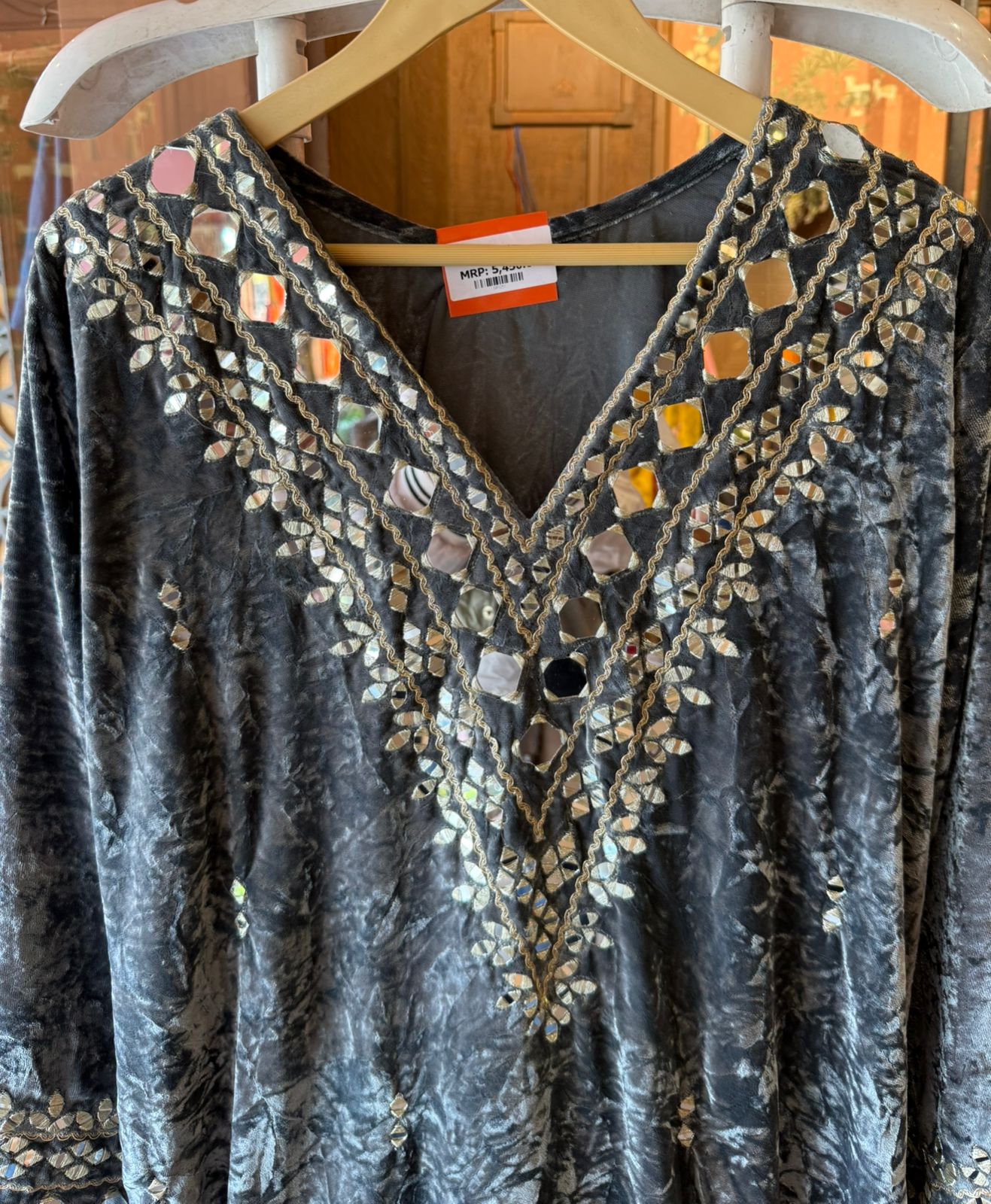 Velvet long Kurta set