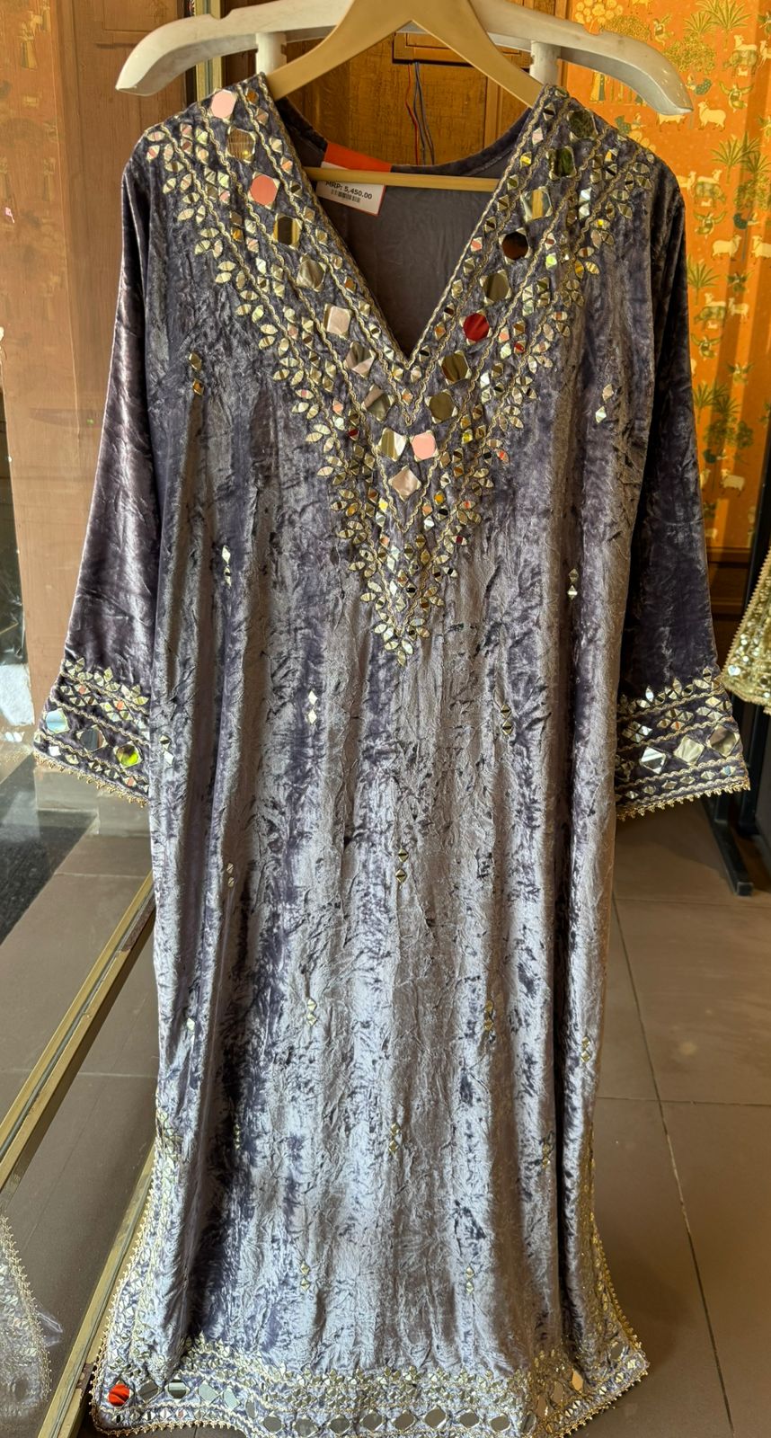 Velvet long Kurta set