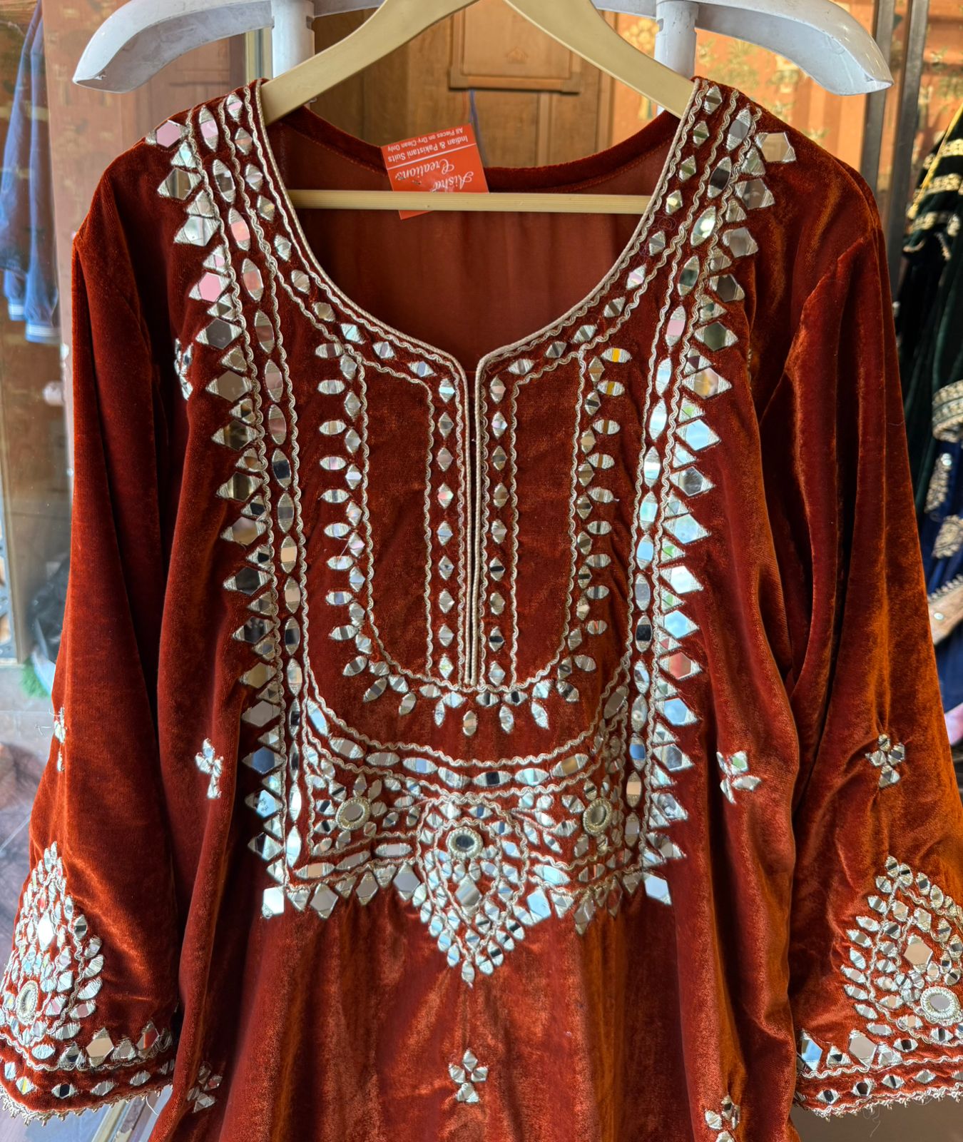 Velvet long Kurta set